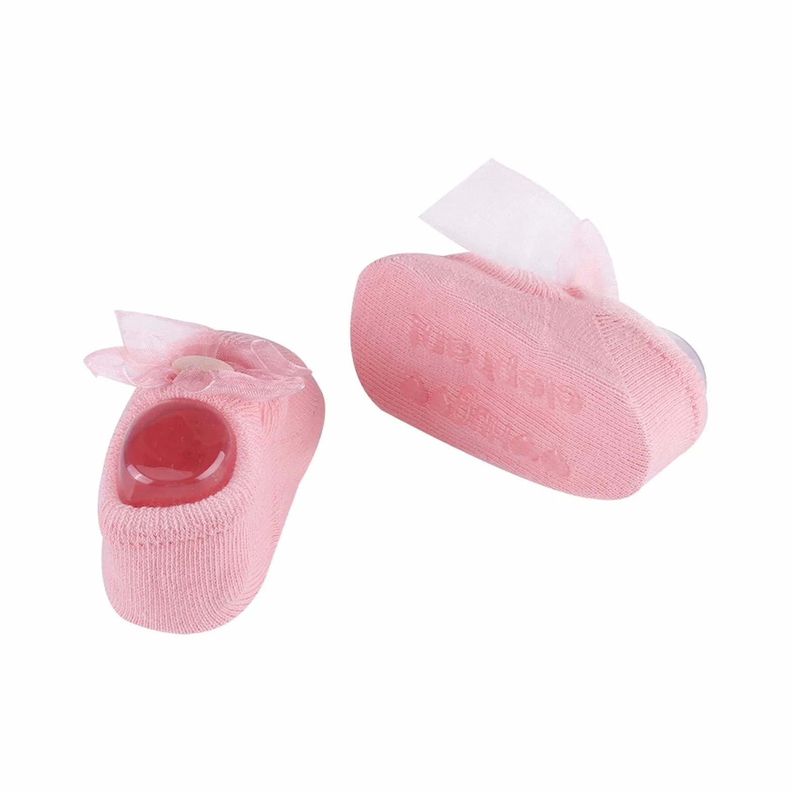 Skarpetki antypoślizgowe dla niemowląt, 3 pary/zestaw bawełniane antypoślizgowe koronkowe skarpetki podłogowe w kwiaty dla malucha niemowlę(M(1-3 years old)-Pink)