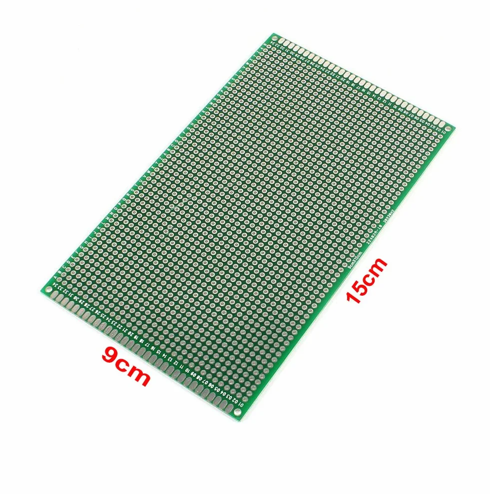 DollaTek 2 szt. (9 x 15 cm) p?ytka drukowana uniwersalna dwustronna p?ytka prototypowa p?ytka prototypowa p?ytka drukowana do samodzielnego lutowania