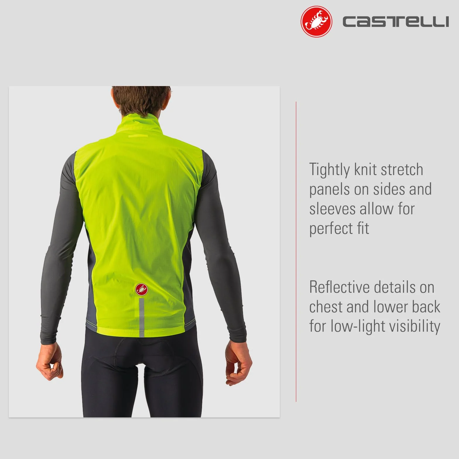 CASTELLI Męska kamizelka sportowa Squadra Stretch (1 szt.)