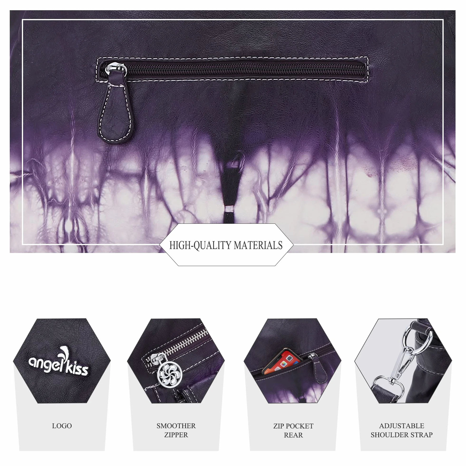 Angel Kiss Torba z zamkiem błyskawicznym Kobiety handbag with crossbody strap