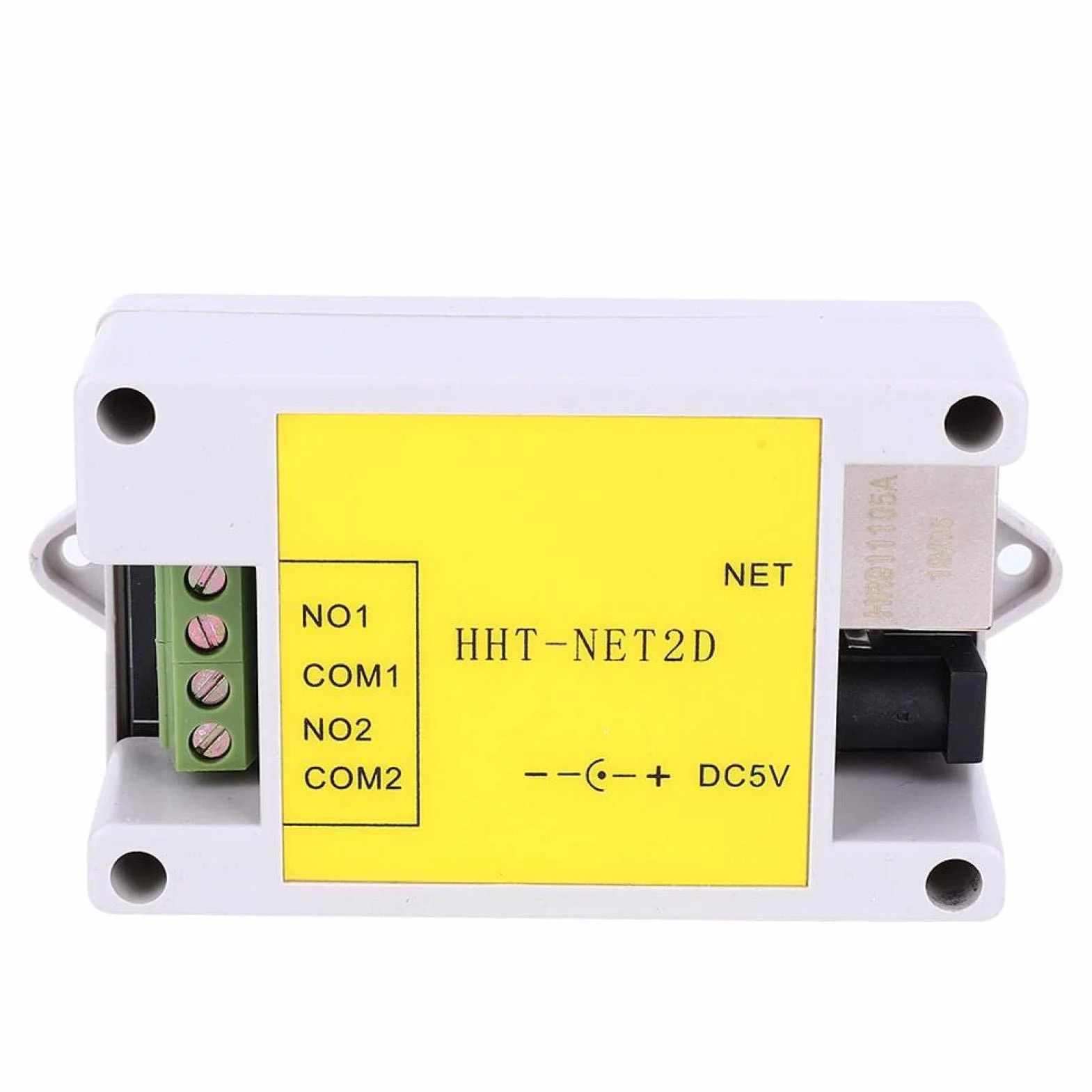 Przekaźnik sieciowy IP, moduł przekaźnika sieciowego IP 2-kanałowy pilot zdalnego sterowania do Smart Home Control DC5V HHT-NET2D, obsługa serwera /klientu/trybu UDP