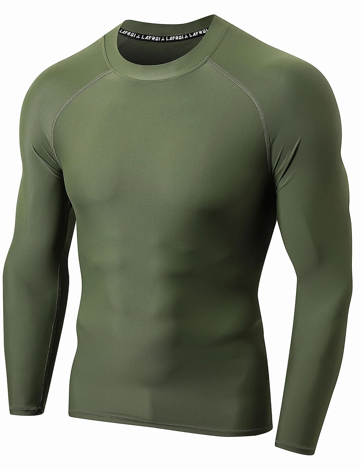 LAFROI Męska koszulka z długim rękawem UPF 50+, kompresyjna, BJJ, pływanie, Rashguard