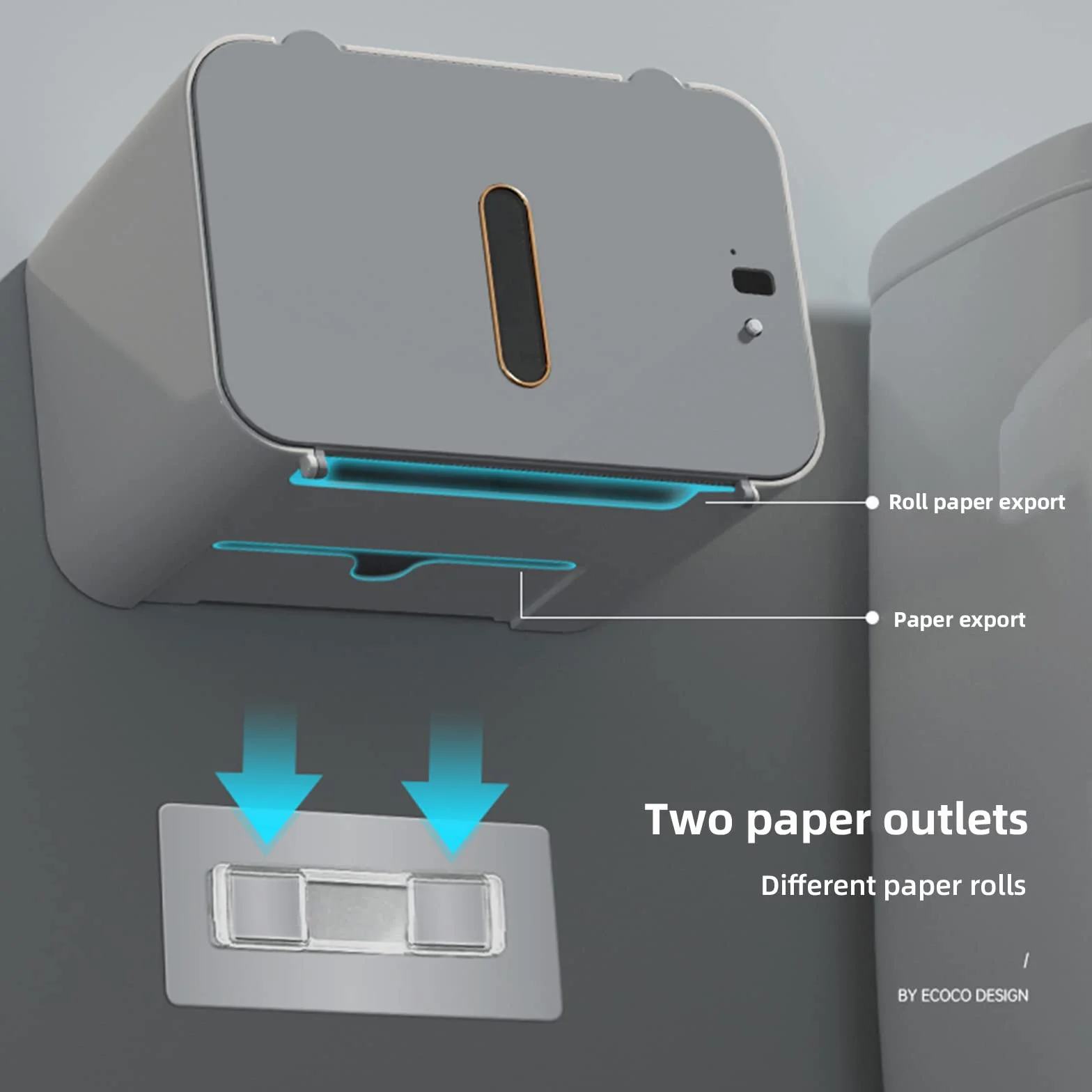 Dozownik ręczników papierowych, elektryczny dozownik ręczników z czujnikiem, dozownik do ręczników rolkowych, bezdotykowy dozownik ręczników papierowych, montowany na ścianie, dozownik papieru do