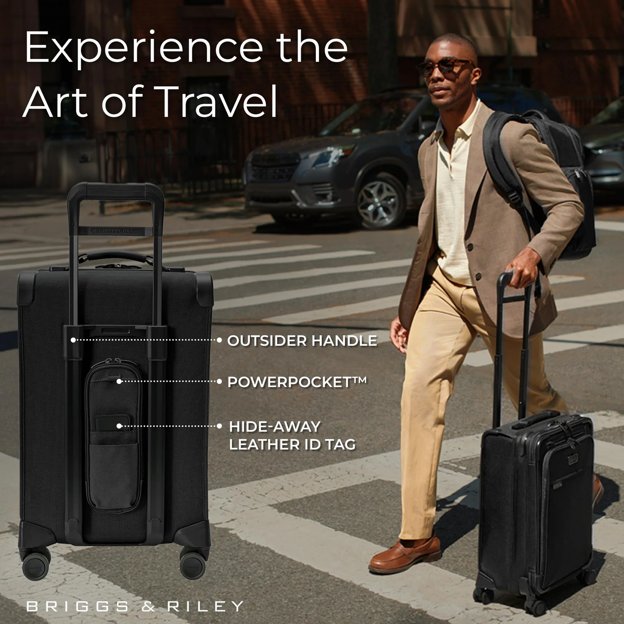 Briggs & Riley Walizki obrotowe z możliwością rozbudowy na 4 koła, Czarny, Carry-On 56cm, Niezbędny bagaż podręczny.