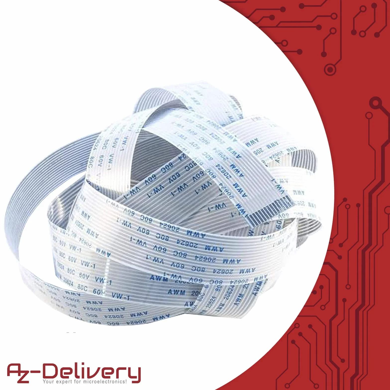 AZDelivery 3 x Wymienny kabel elastyczny 200 cm do kamery/wyświetlacza Raspberry Pi 200 cm