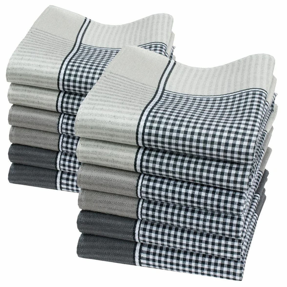 Chusteczki materiałowe dla mężczyzn - duży format 40 cm x 40 cm - 6 lub 12 sztuk - 100% bawełna - model OLIVER