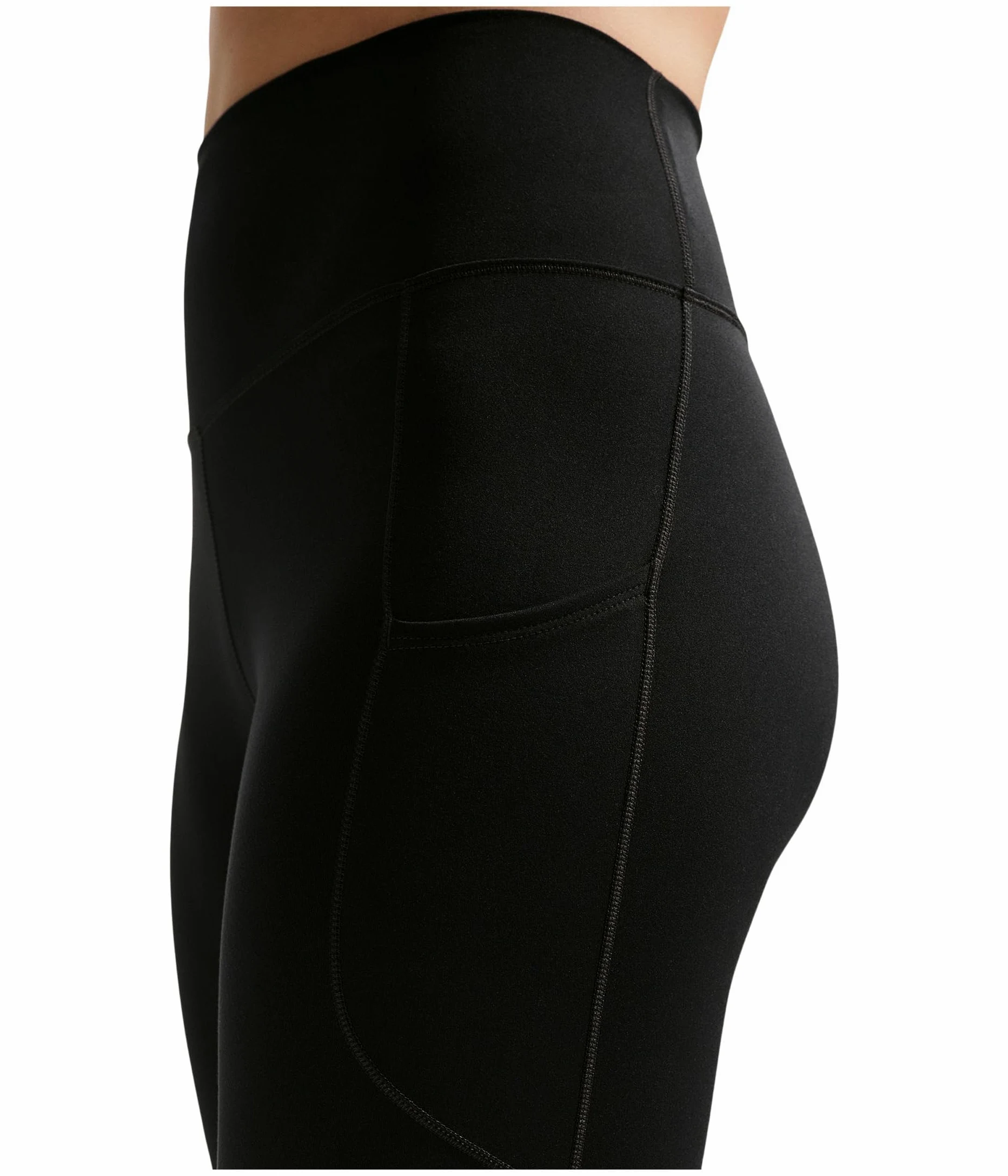 Nike Damskie legginsy Df One Hr 7/8 Pkt, czarny/biały, S