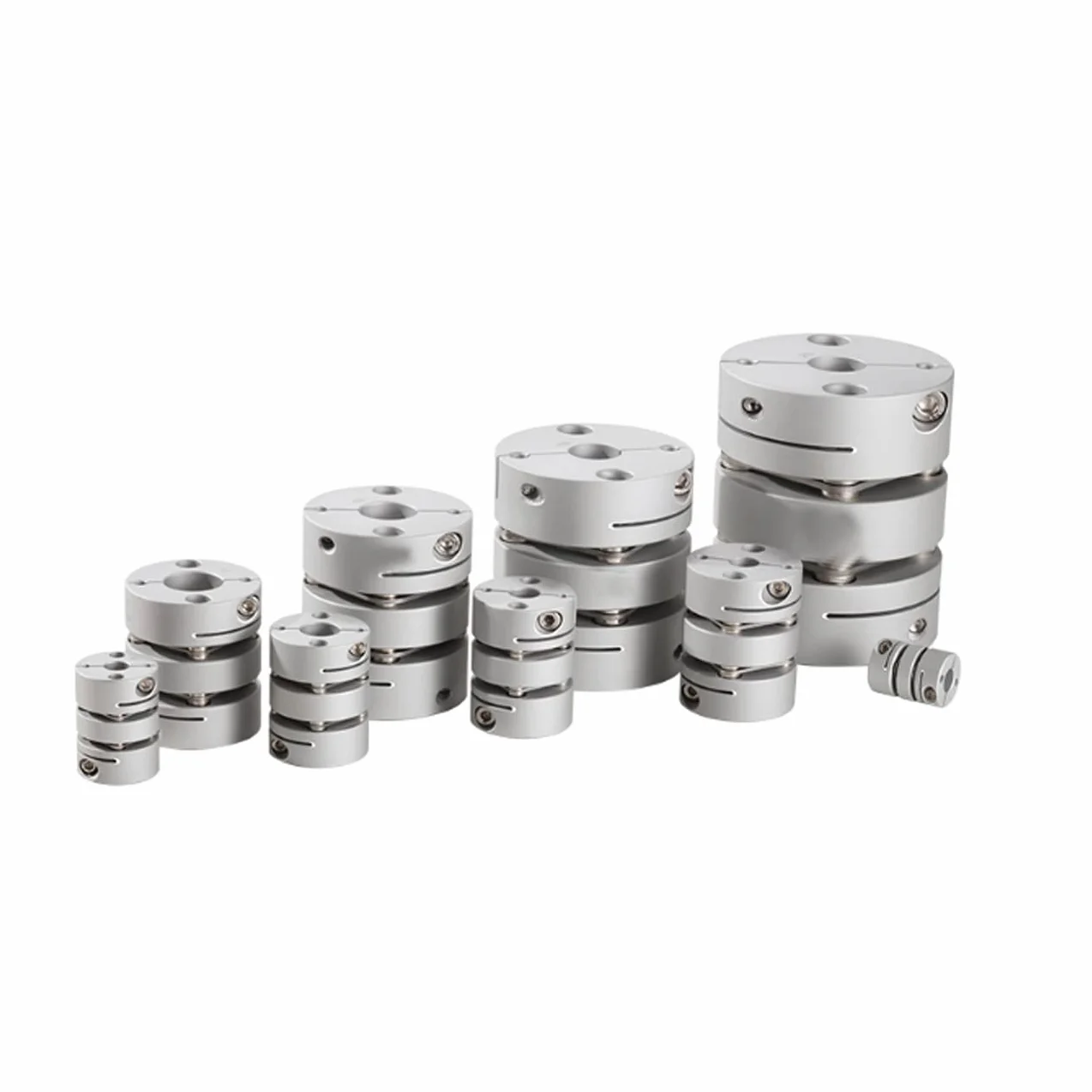 Elastyczne sprzęgło ze stopu aluminium podwójna membrana zacisk wału silnika złącze D26L30 różne średnica wewnętrzna 12-12 mm