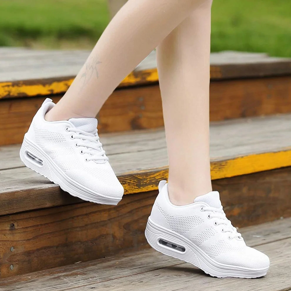 Sisttke Sneakersy damskie do aktywności na świeżym powietrzu, lekkie, oddychające, buty rekreacyjne, buty sportowe z siateczki, buty do biegania po uli