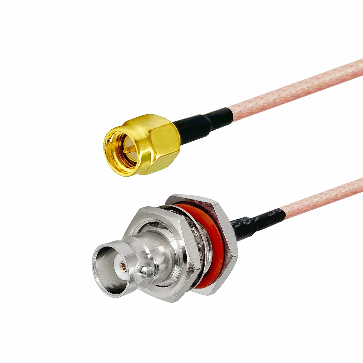 Vecys SMA Męski na BNC Męski Kabel Koncentryczny RF RG316 15 cm / 6 Cali (2 szt.) Do Anten Radiowych Walkie Talkie Ham PC LAN USB Raspberry Pi