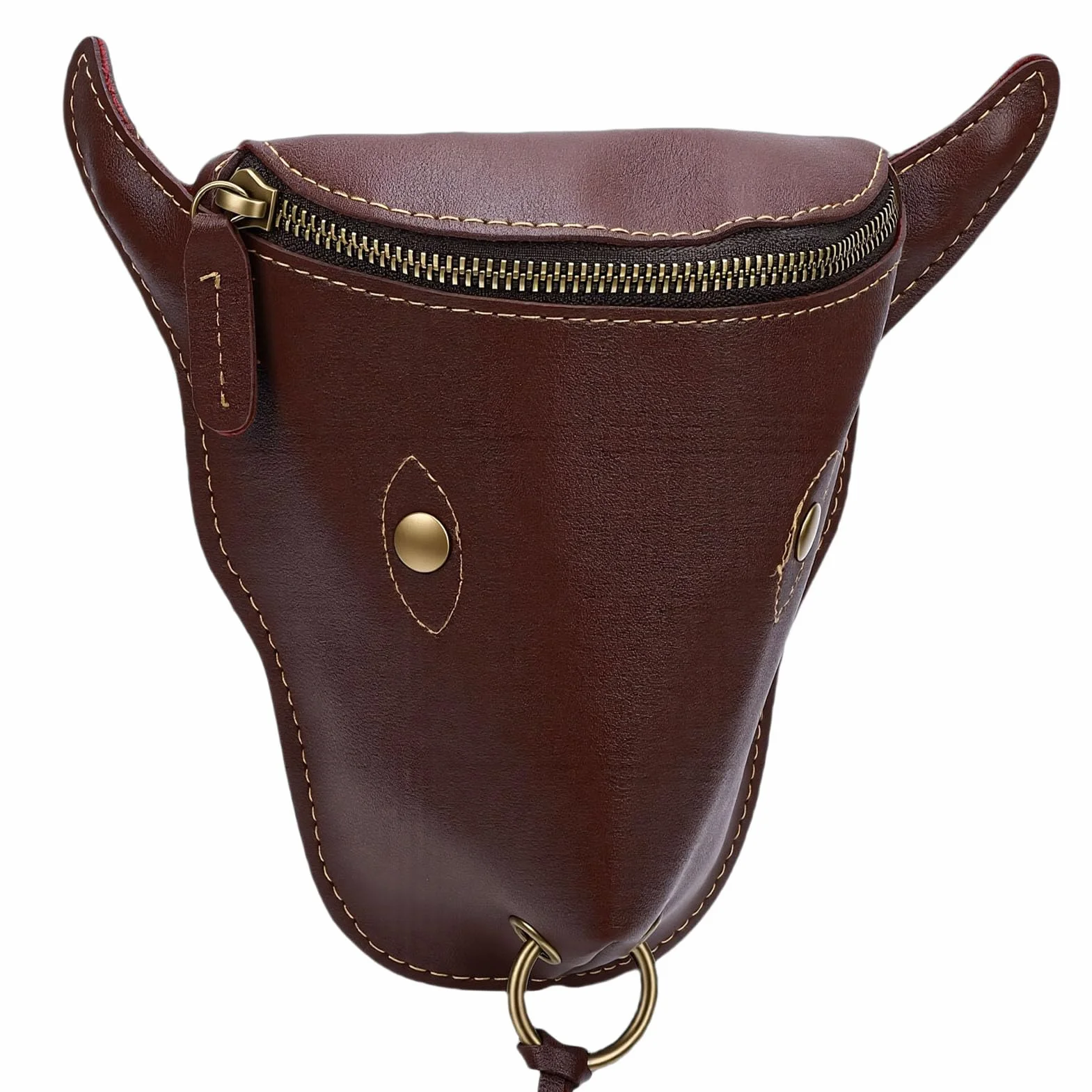 Męska Torba na talię ze Skóry PU, Torba do Przechowywania z Regulowanym Paskiem w Stylu Vintage, Idealna do Uprawiania Sportów na świeżym Powietrzu, Podróży i Codziennego Użytku (BROWN)