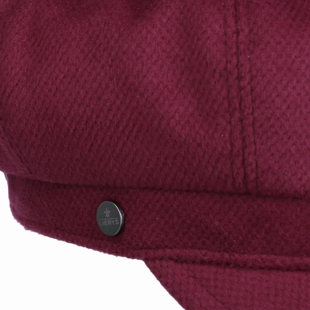 LIERYS Silby czapka balonowa z kaszmirem, czapka z daszkiem, czapka Newsboy Cap damska – Made in Italy, parasol, na jesień, zimę, jesień, zimę, jeden rozmiar, bordowa