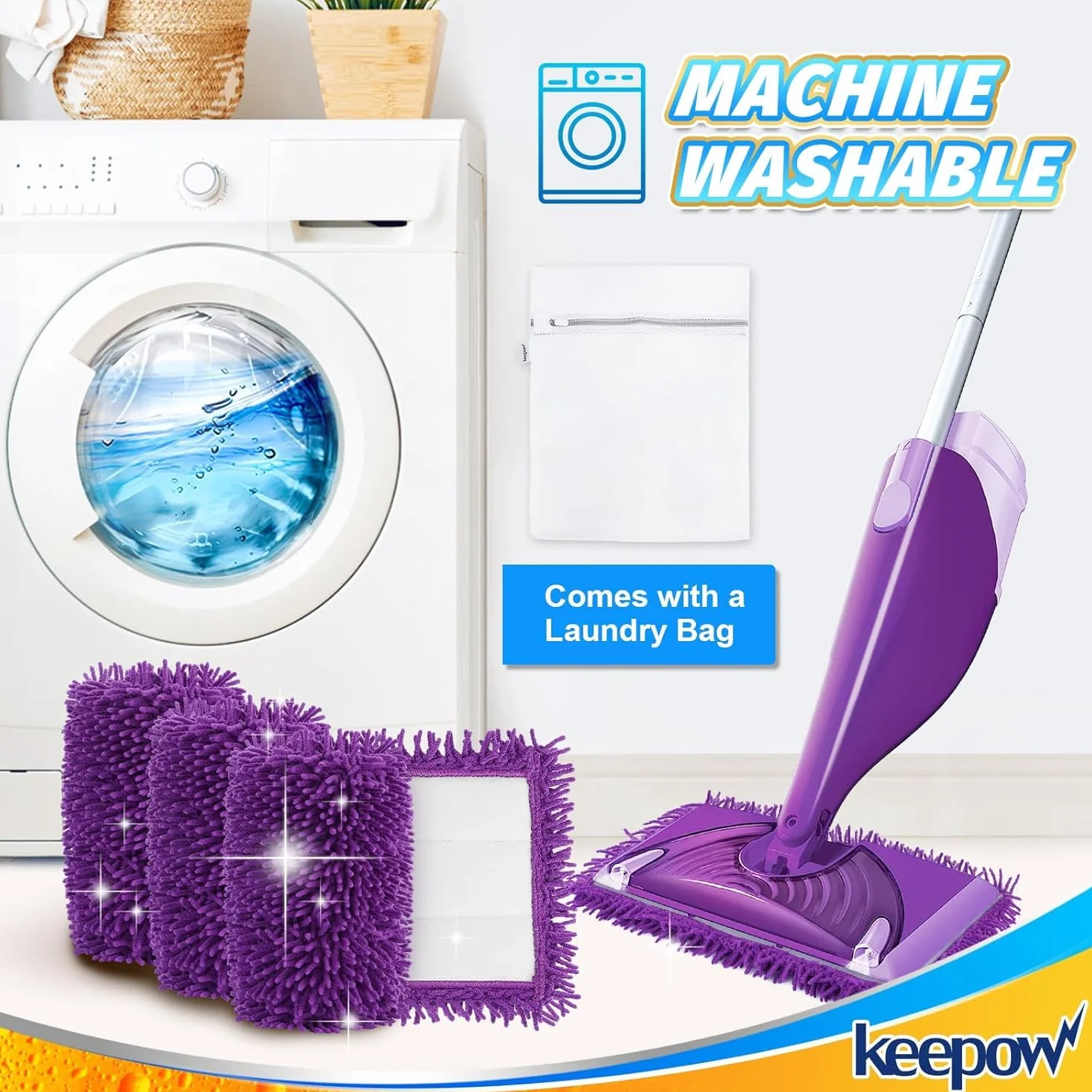 4 ściereczki wielokrotnego użytku do Swiffer WetJet Wood