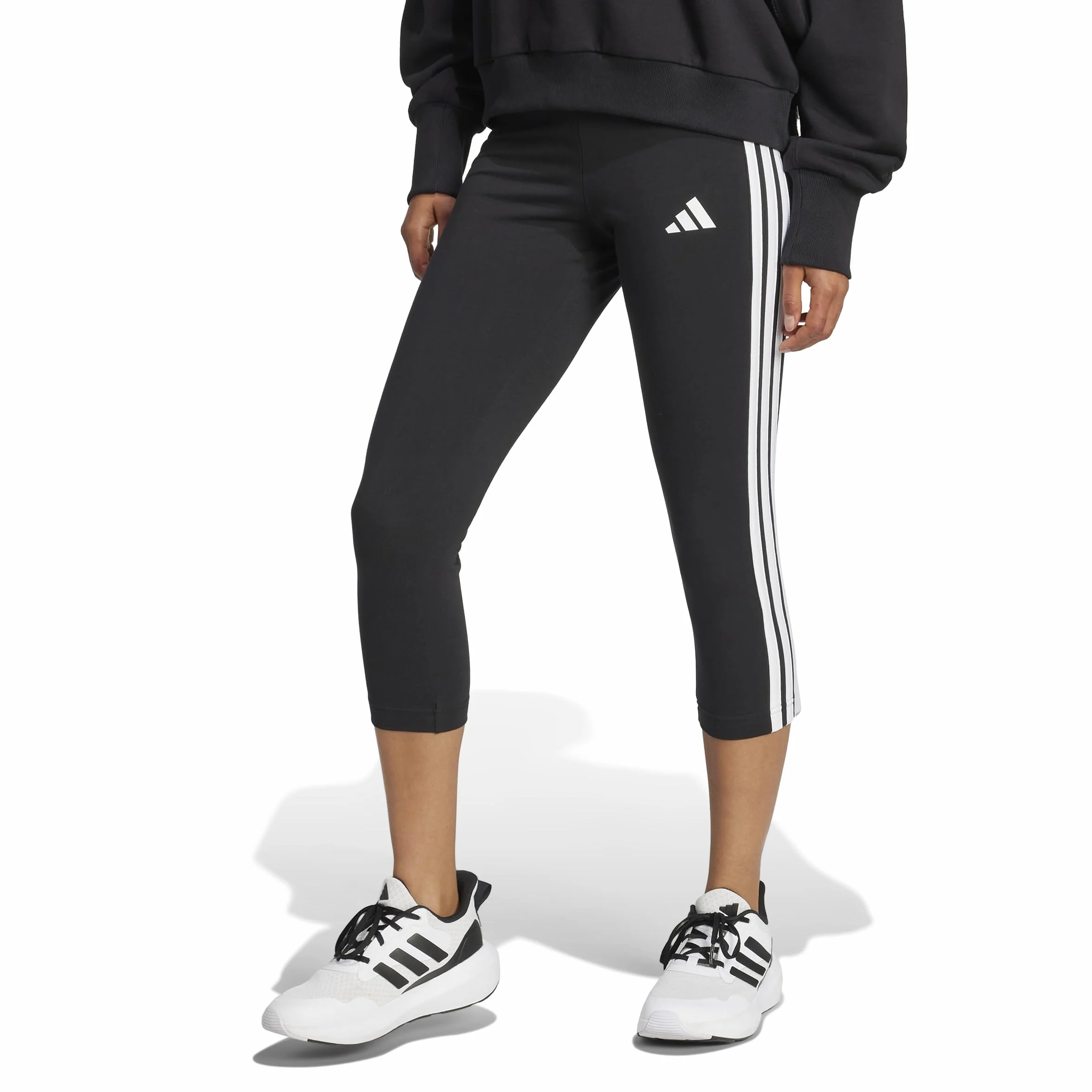 adidas Essentials 3-stripes Leggings 3/4 Długości Rajstopy Kobiece