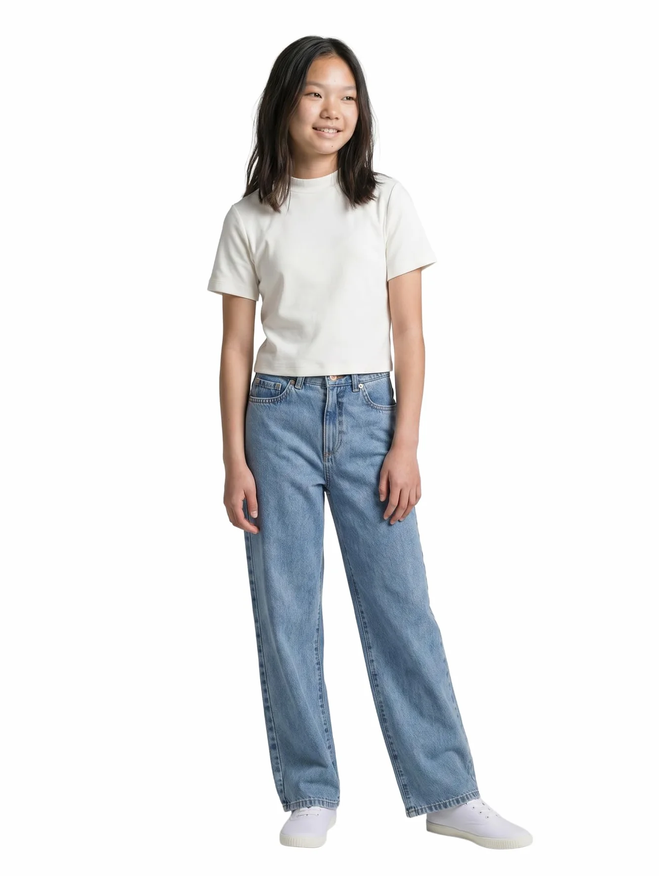 TOM TAILOR 1041068 - Dżinsy dziecięce Wide Leg Fit Dziewczynki