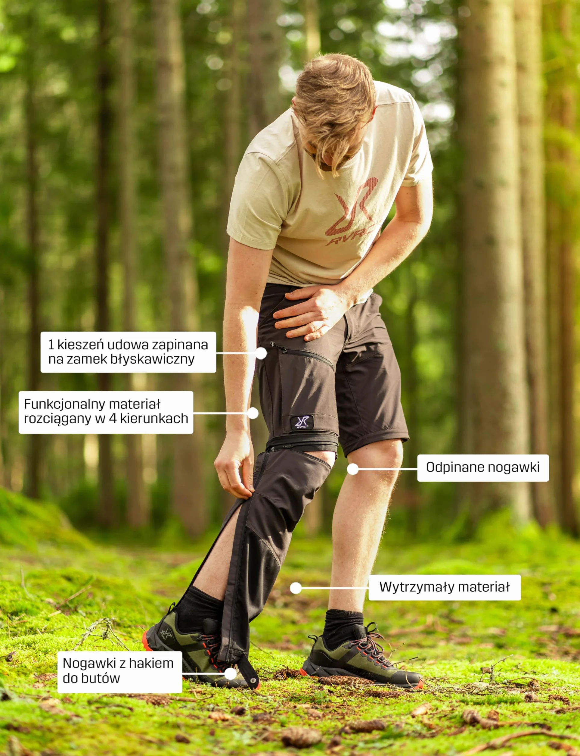 RevolutionRace Range Pro Stretch T Zip-Off Pants Spodnie turystyczne