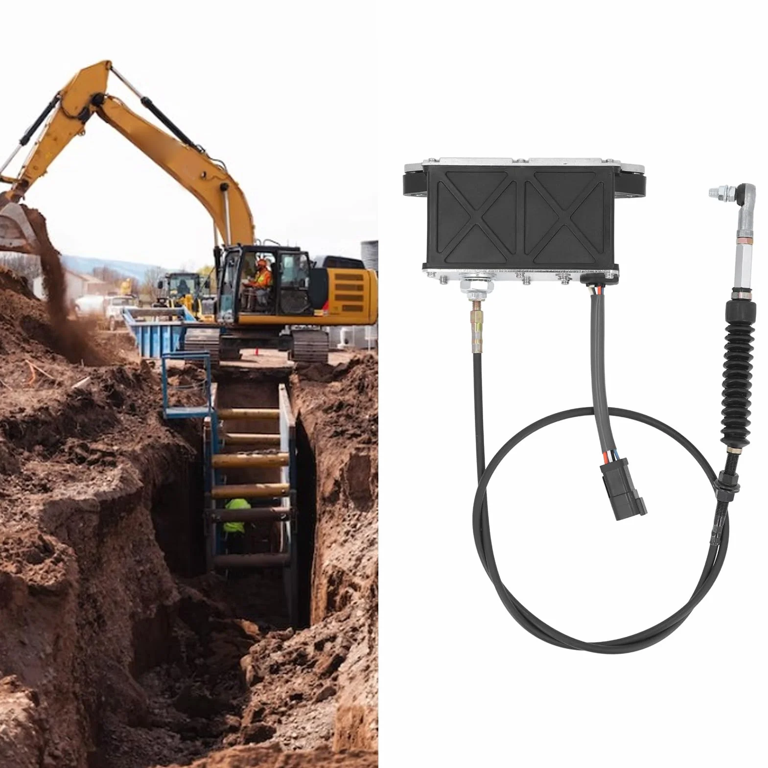 Silnik Przepustnicy z 5-pinowym Kablem 151-9354 Wymiana Silnika Przepustnicy Koparki ze Stali Stopowej do Koparki Caterpillar E325B E325C E330B