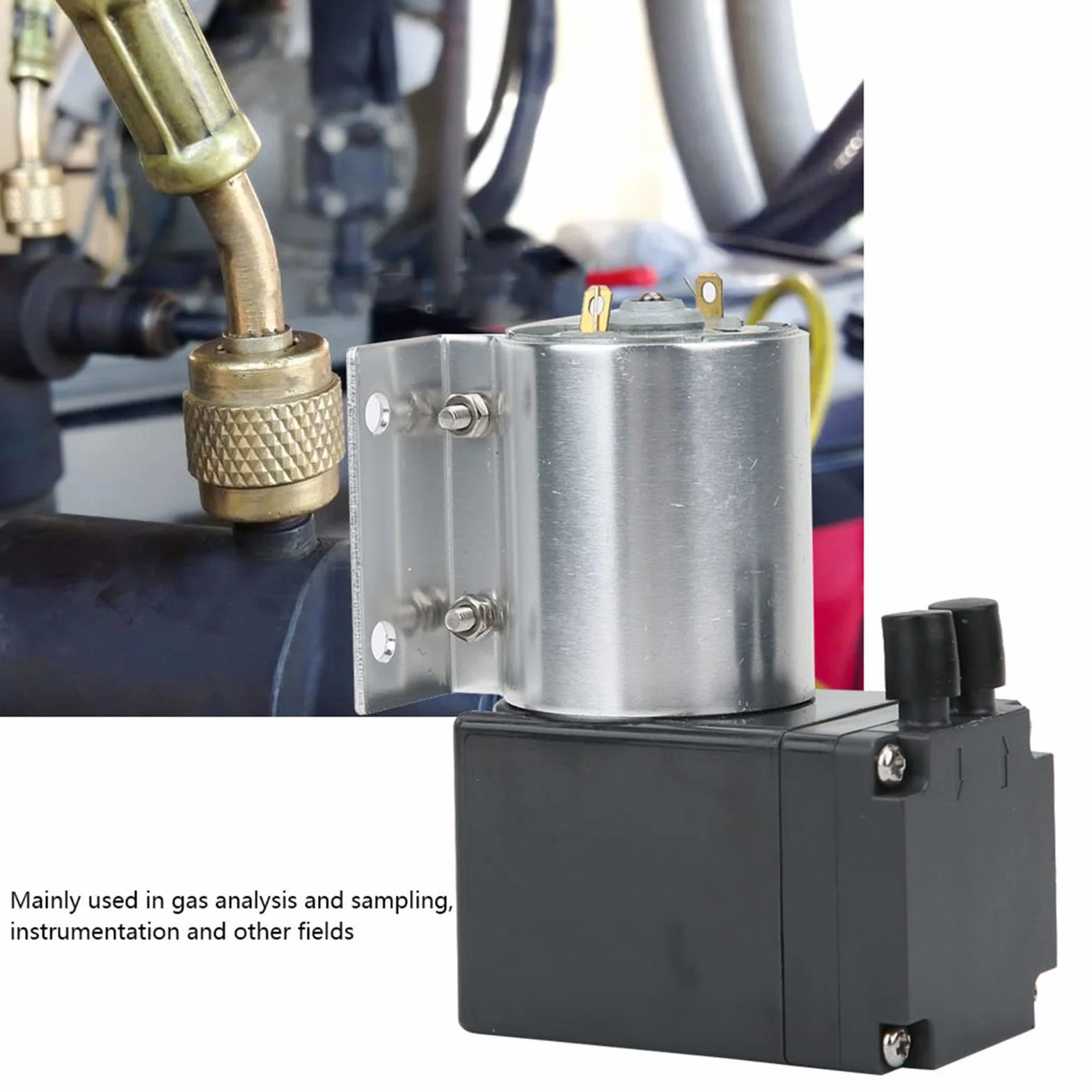 DC 12V/24V Mini pompa próżniowa, 200kpa 10W 15L/min Elektryczna przenośna pompa powietrza z uchwytem, ujemne ciśnienie ssanie pompowanie powietrza kompresor membranowy pompy dla projektów(24V)