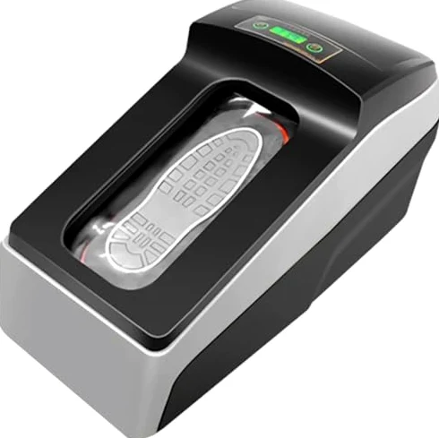 Automatyczny dozownik ochraniaczy na buty – maszyna LCD o wydajności 1000 sztuk, folia antypoślizgowa do użytku wewnątrz pomieszczeń, szybki wydruk (Grey)