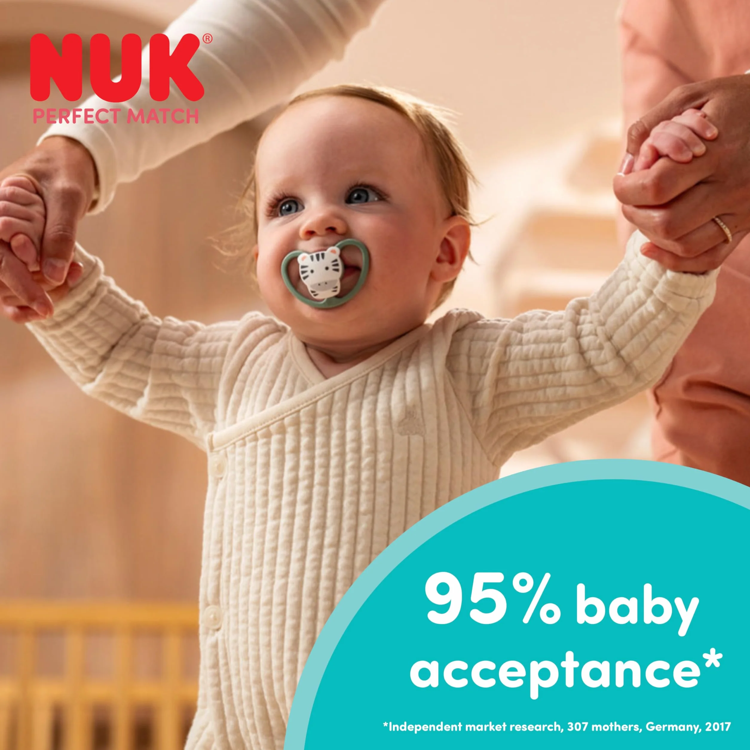 NUK Perfect Match Air Smoczki | 18-36 m | Ortodontyczne smoczki wspomagające przepływ powietrza i zapobiegające odparzeniom od śliny | 95% akceptacji przez dzieci** | Różne kolory | 4 szt