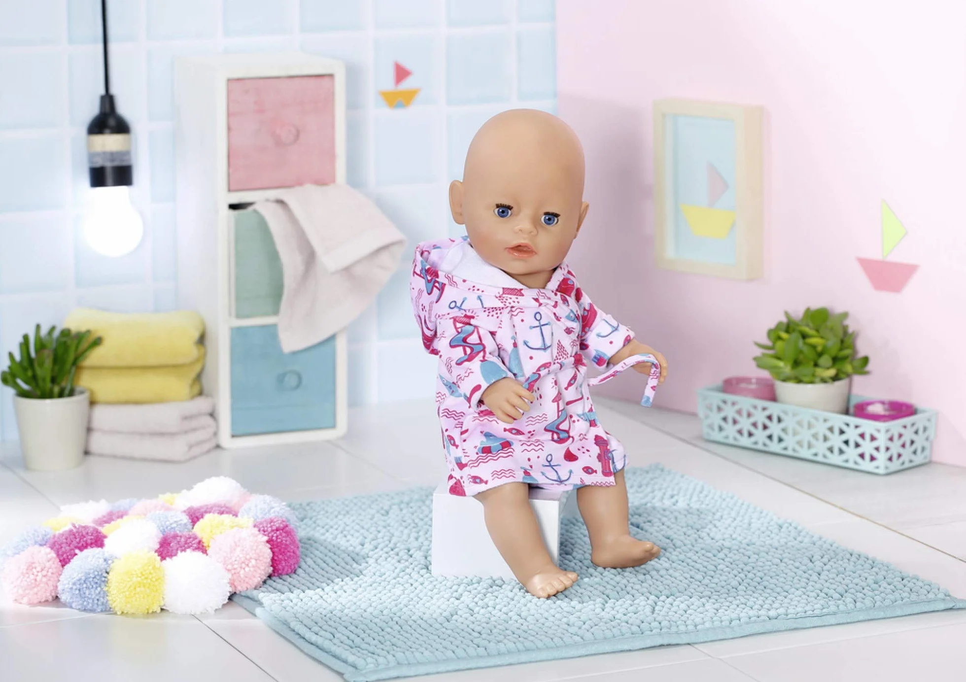 BABY born Unisex Kids BABY Bath Bathrobe 43cm For Toddlers 2 Years Up Easy for Small Hands Includes Bathrobe, Multi Colour, 29.9 x 5.9 29.2 cm 90 Grams UK