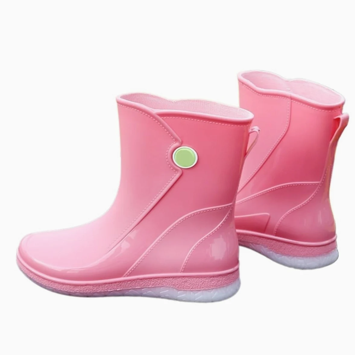Kalosze Gumowce Lekkie Damskie Wodoodporne Kalosze Antypoślizgowe Do Pracy W Kuchni, Uniwersalne Krótkie Buty Rain Boot