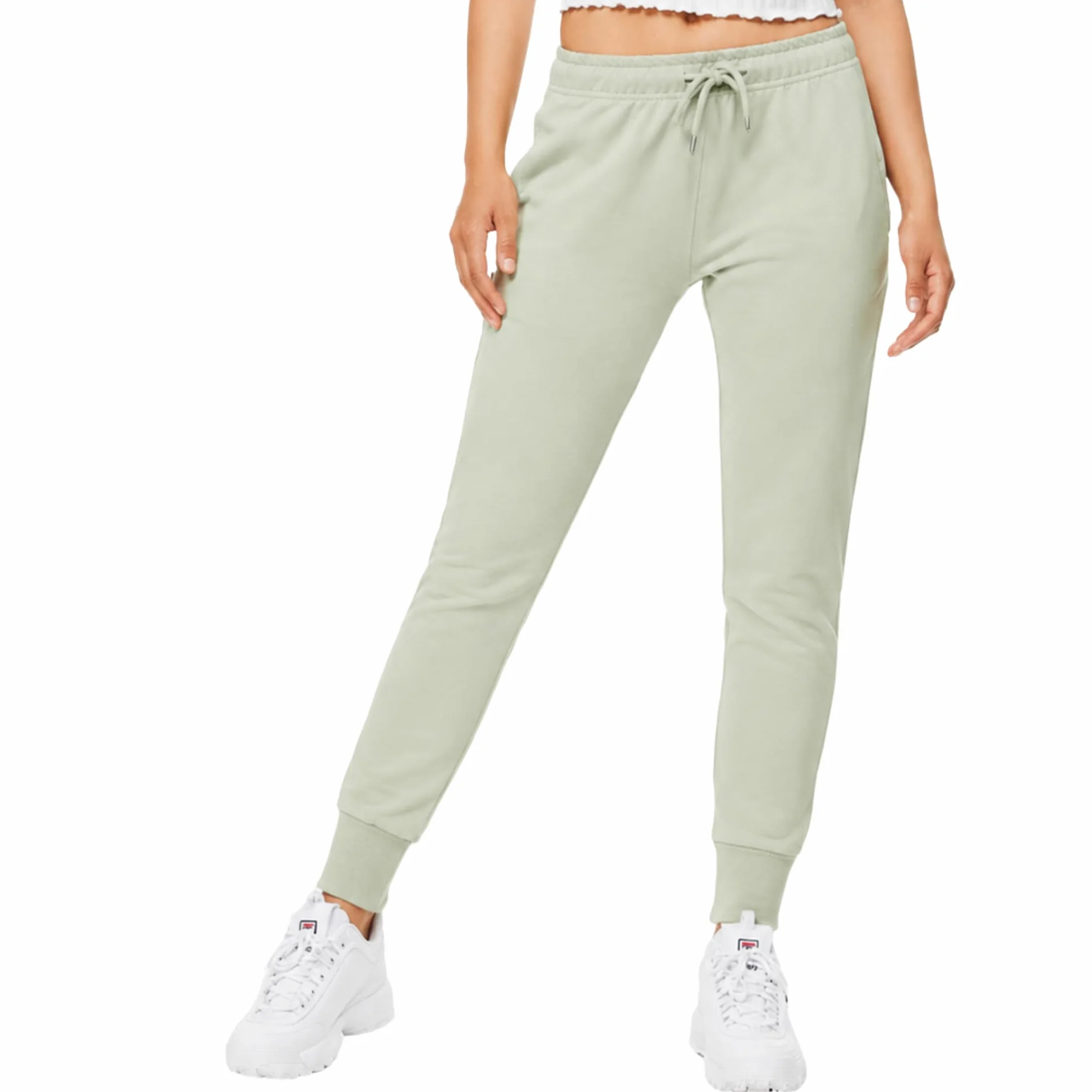 ROSS CAMP Damskie spodnie do biegania bawełniane slim fit