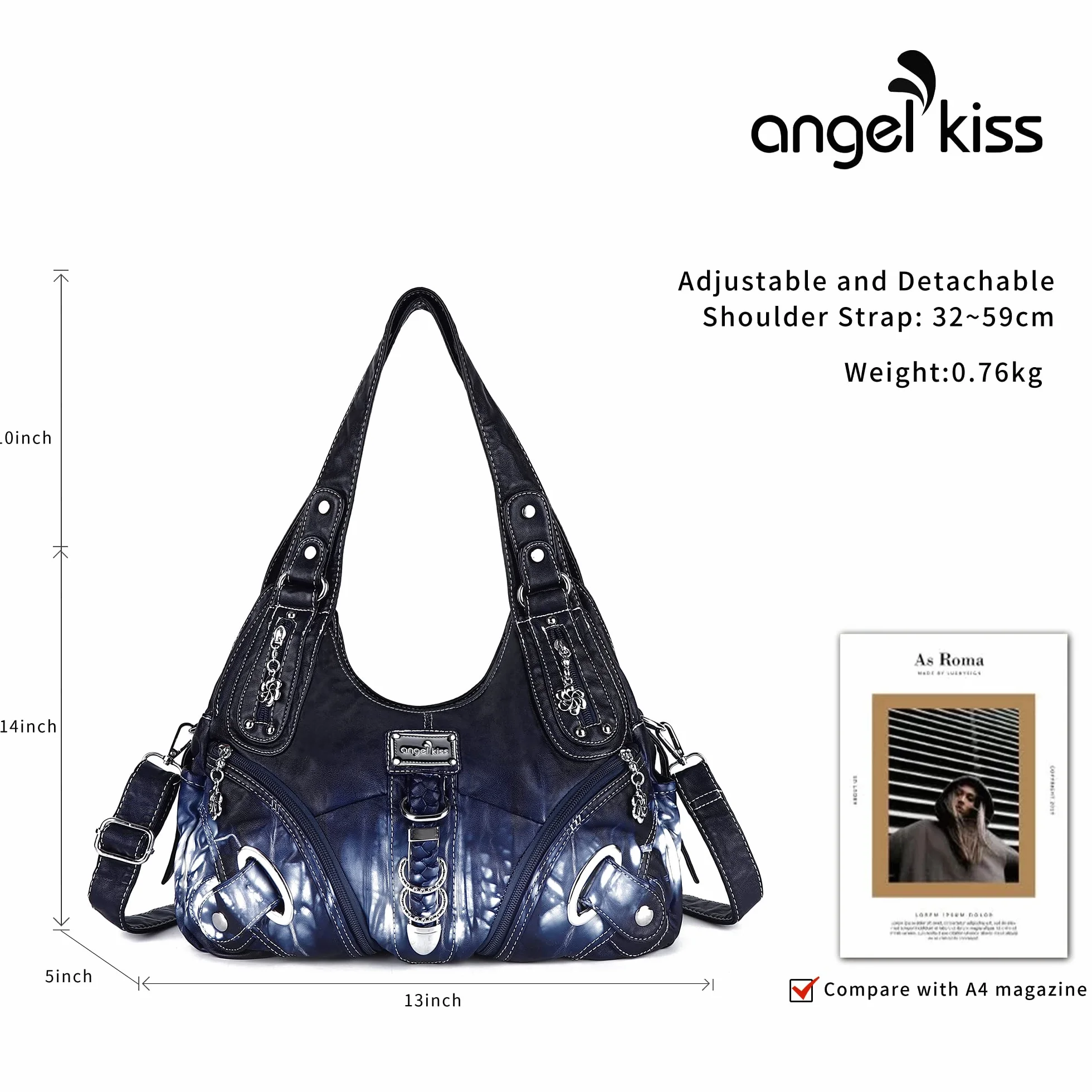 Angel Kiss Torby Hobo Moda Wszechstronna Codzienna Podróż Kobiety