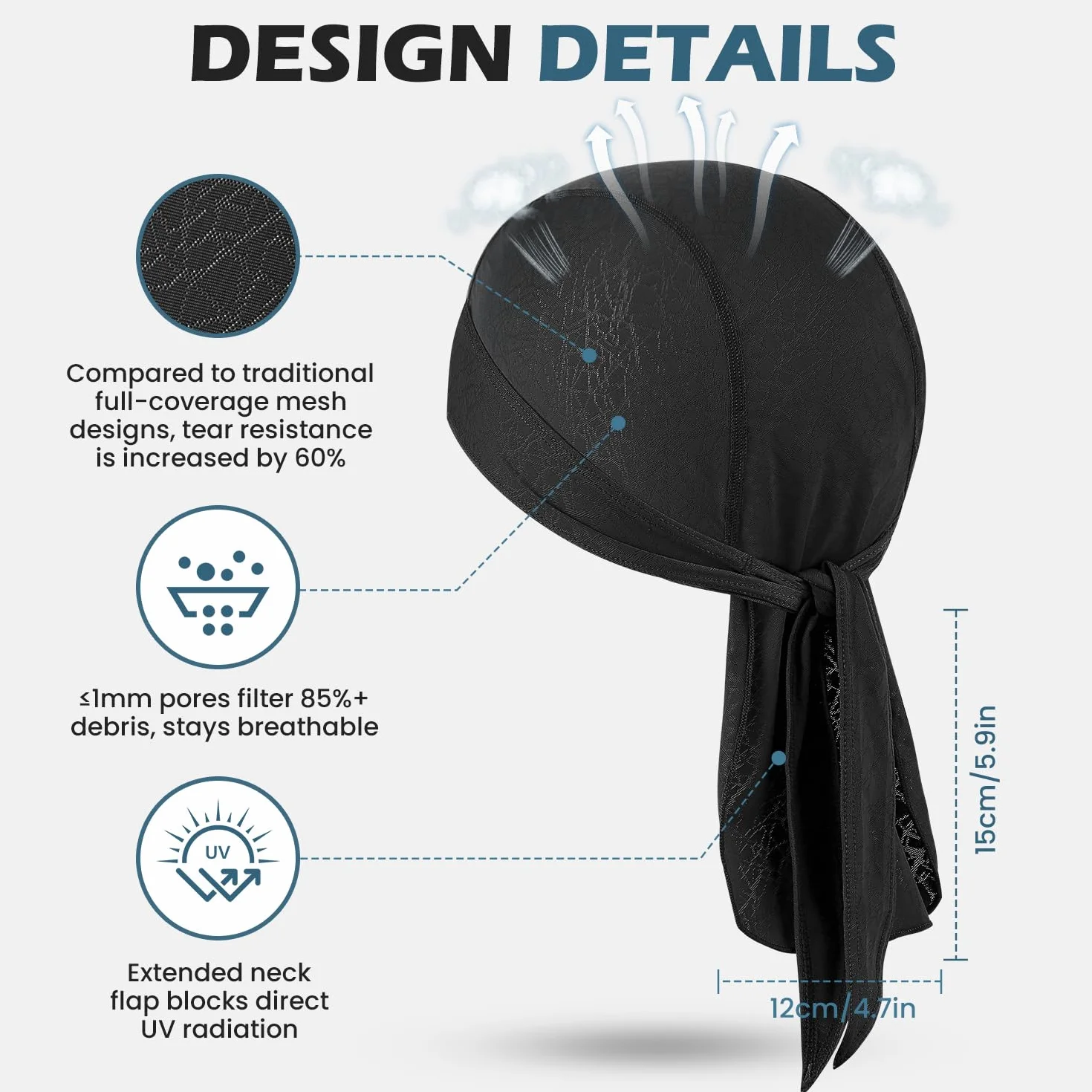 Czapka bandana sportowa oddychająca do biegania jazdy na rowerze