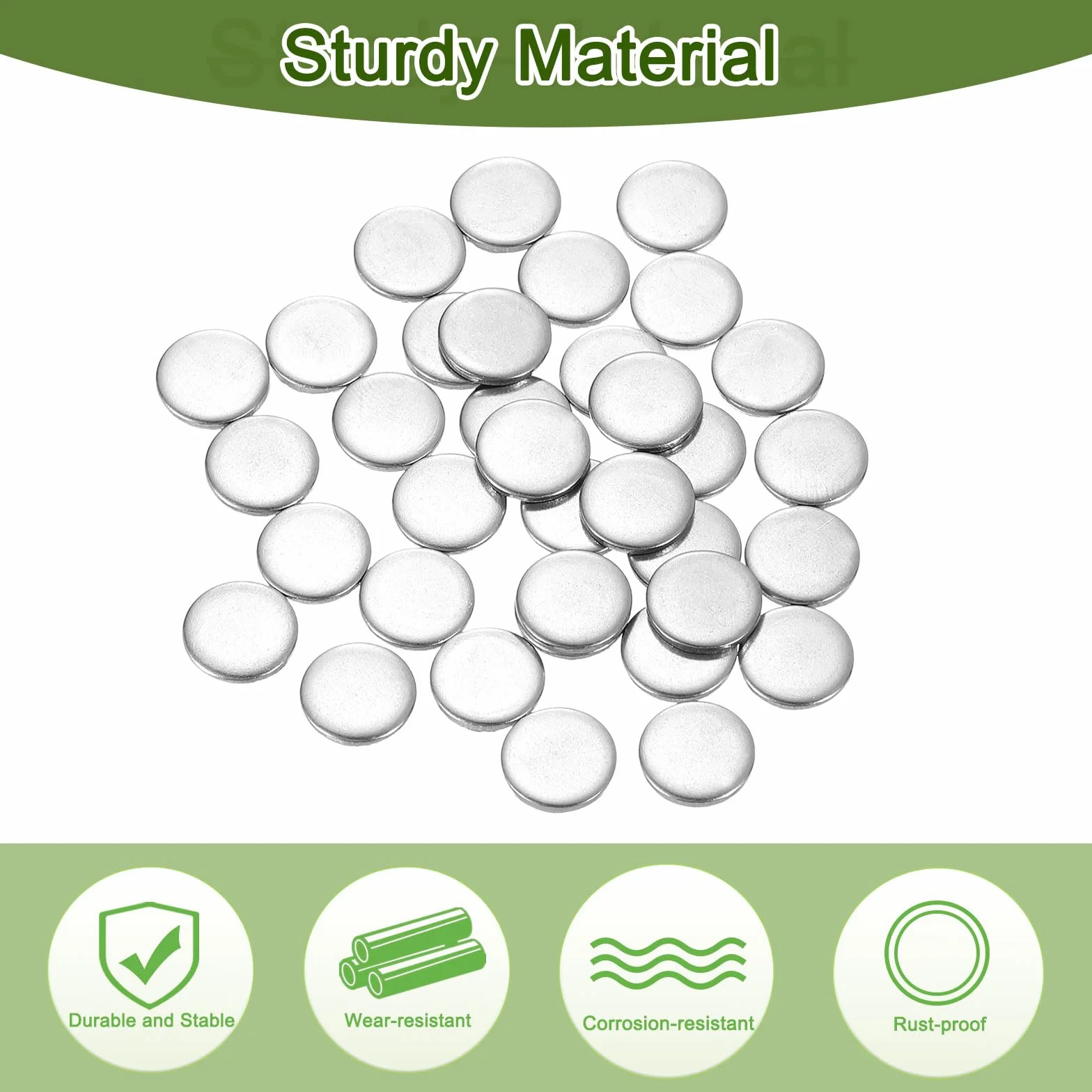 QUARKZMAN 100 sztuk krążków ze stali nierdzewnej, średnica 10 mm, grubość 1 mm, stal nierdzewna 304, płaskie, okrągłe, okrągłe, okrągłe, do rzemiosła, tłoczenia metalu i produkcji biżuterii