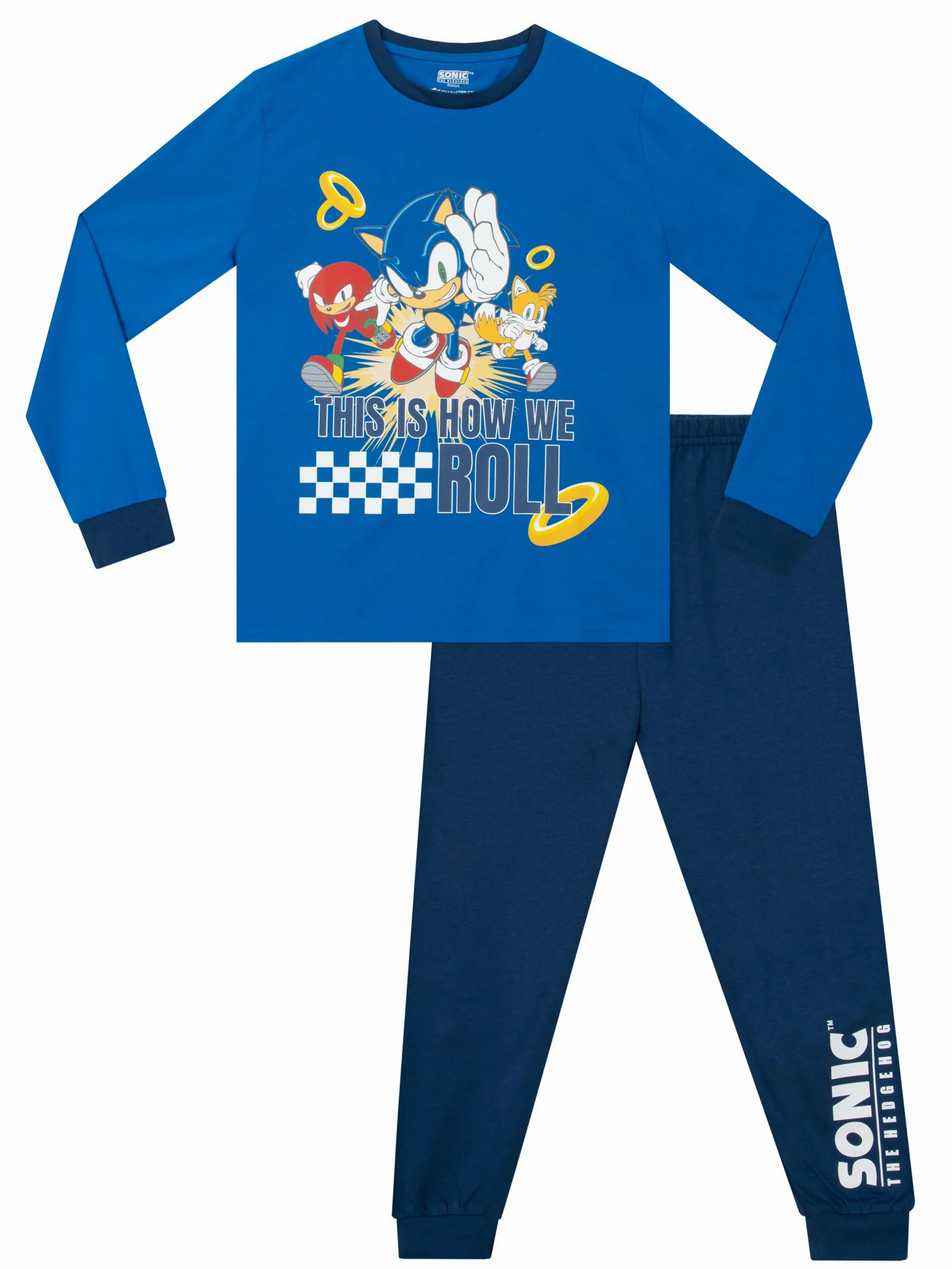 Sonic The Hedgehog Piżamy | Piżamy Sonic dla Chłopców | Knuckles, Tails i Sonic Piżamy dla Chłopców