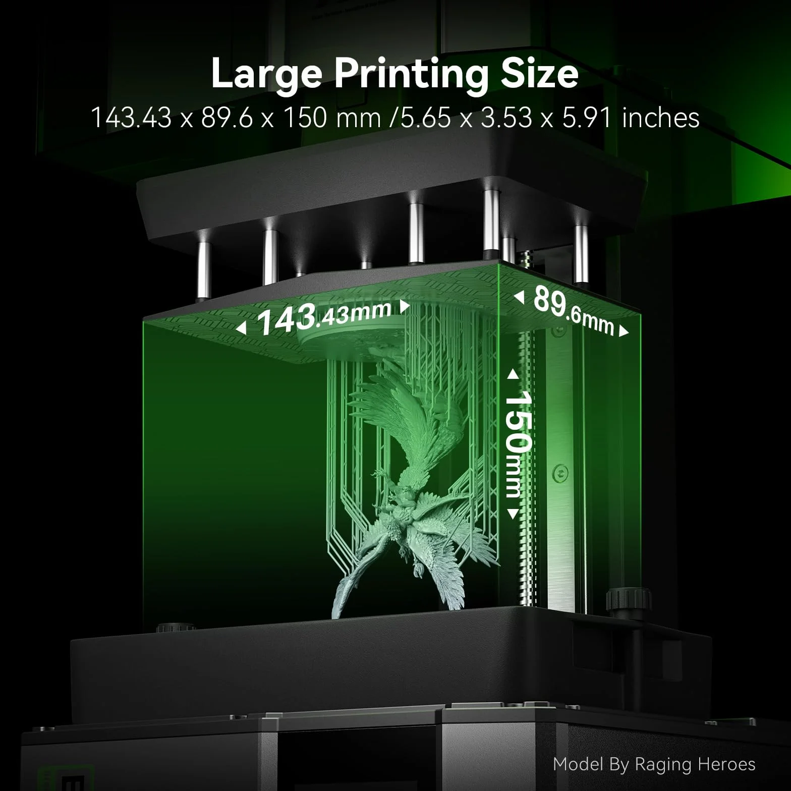 ELEGOO Mars 5 Resin Drukarka 3D z 4K Mono LCD, Automatyczne Poziomowanie, Stacjonarna Drukarka 3D o Rozmiarze Wydruku 143,43 x 89,6 x 150 mm³