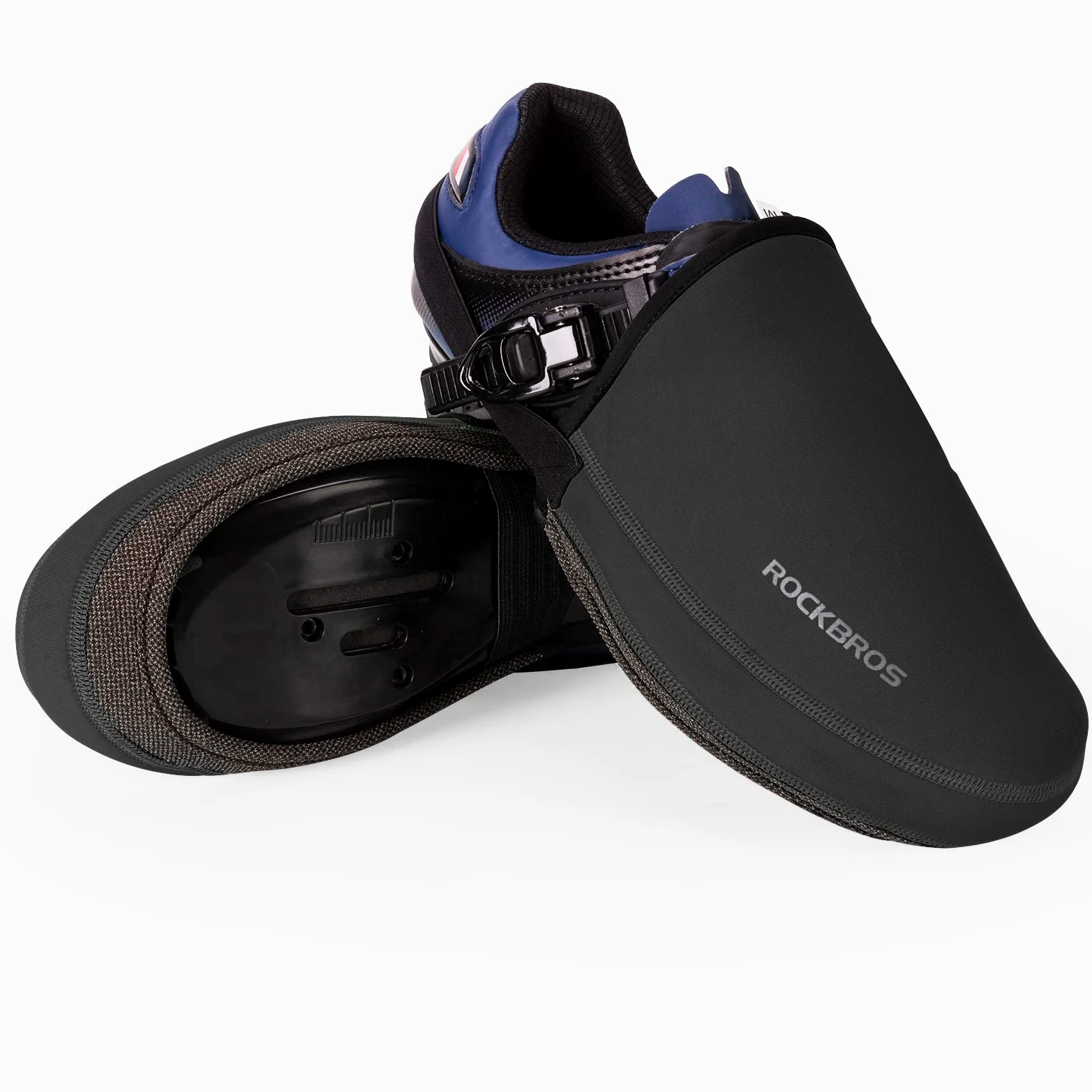 ROCKBROS 1 para pokrowców na buty kolarstwo wodoodporny rower wiatroszczelny wiązany półbut pokrowiec rowerowy termiczne ochraniacze na palce cieplejsze unisex odporne jazda trwałe MTB szosowe