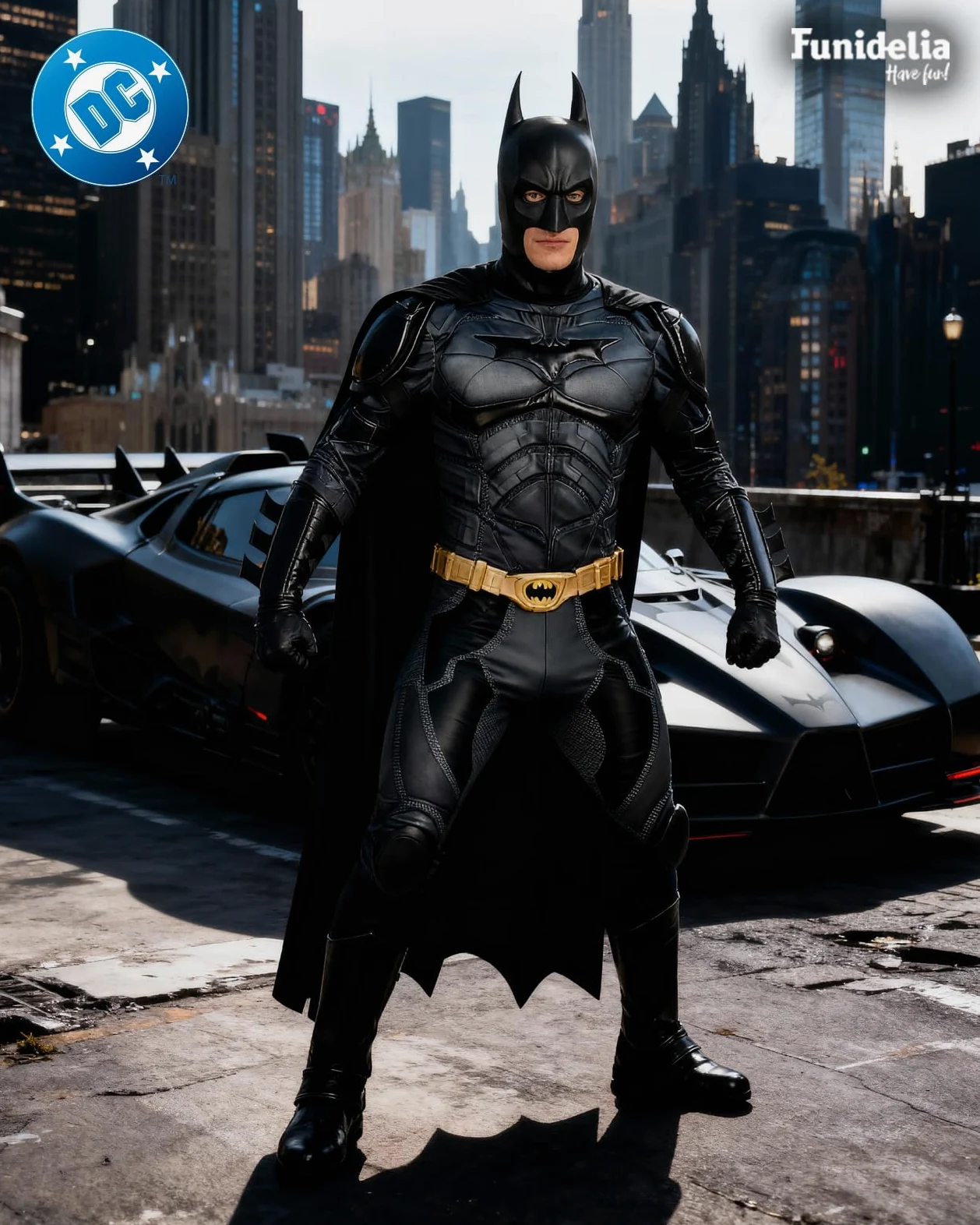 Funidelia | Kostium Batman Mroczny Rycerz Diamond Edition Męskie The Dark Knight Superbohaterowie DC Comics Nietoperze - Strój dla dorosłych i zabawne akcesoria na imprezy karnawał i Halloween