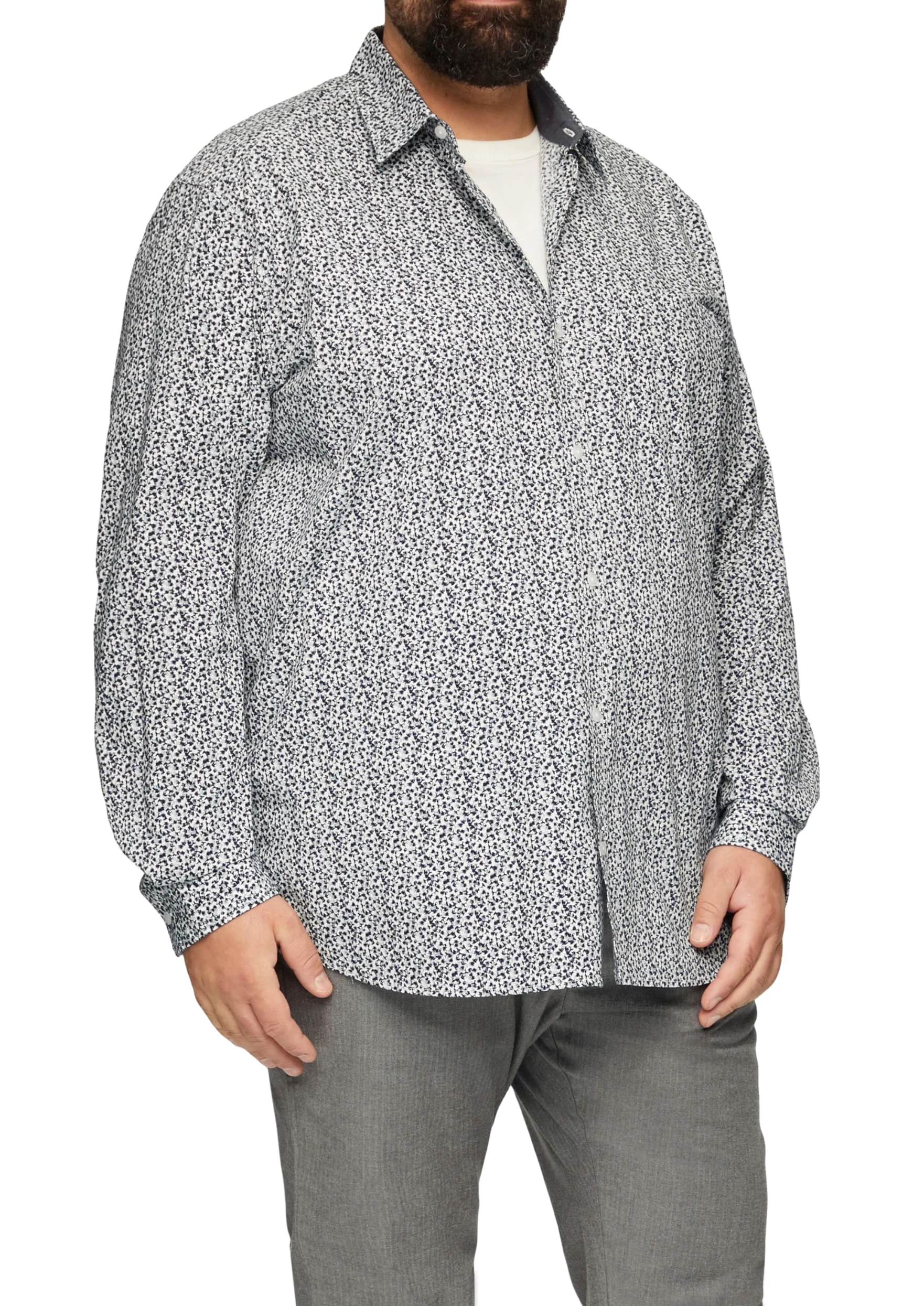 s.Oliver Big Size koszula z długim rękawem, krój slim fit, 01A1, XXL
