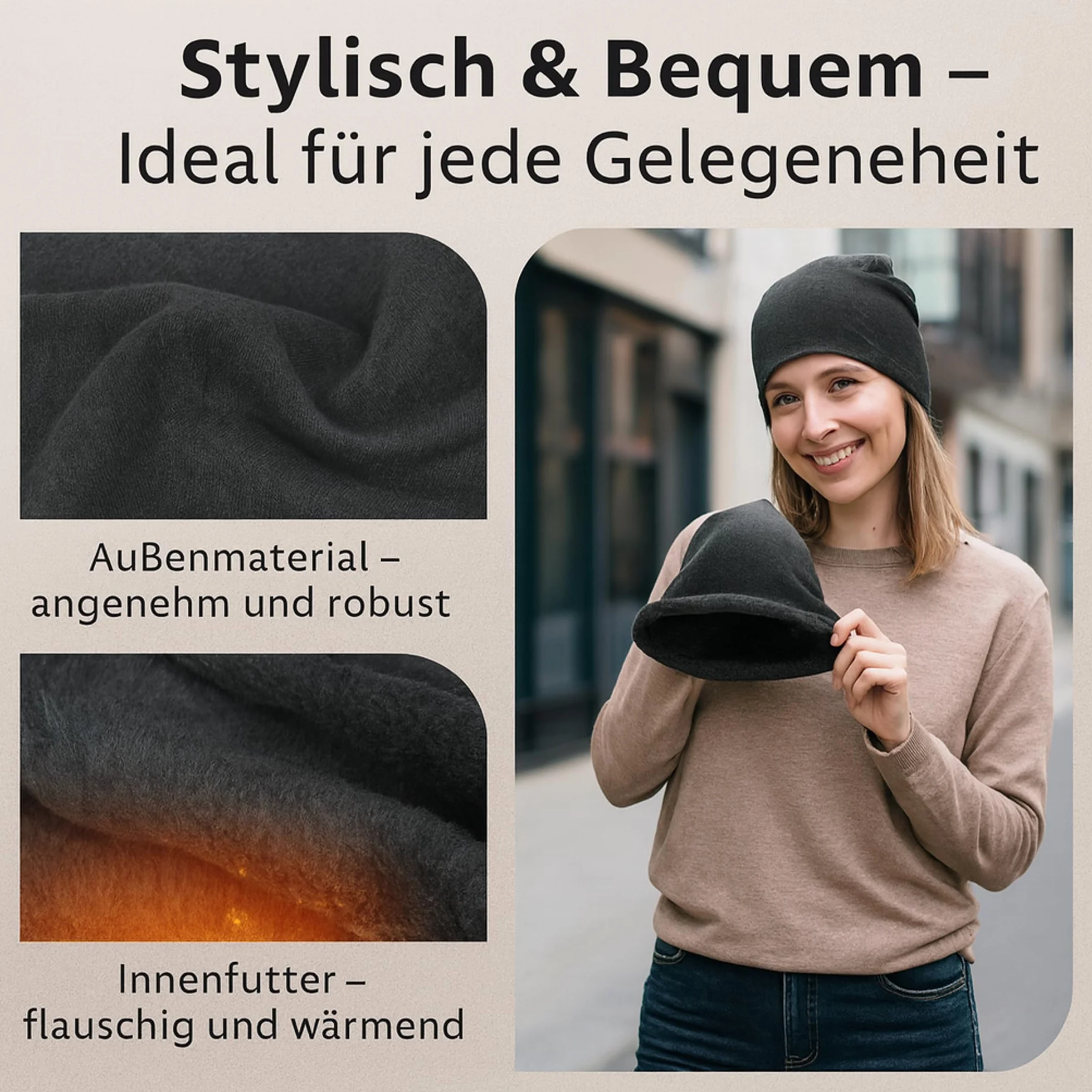 Jersey Slouch Beanie Long czapka uniseks, jednokolorowa, dla mężczyzn i kobiet, standardowy rozmiar XXL
