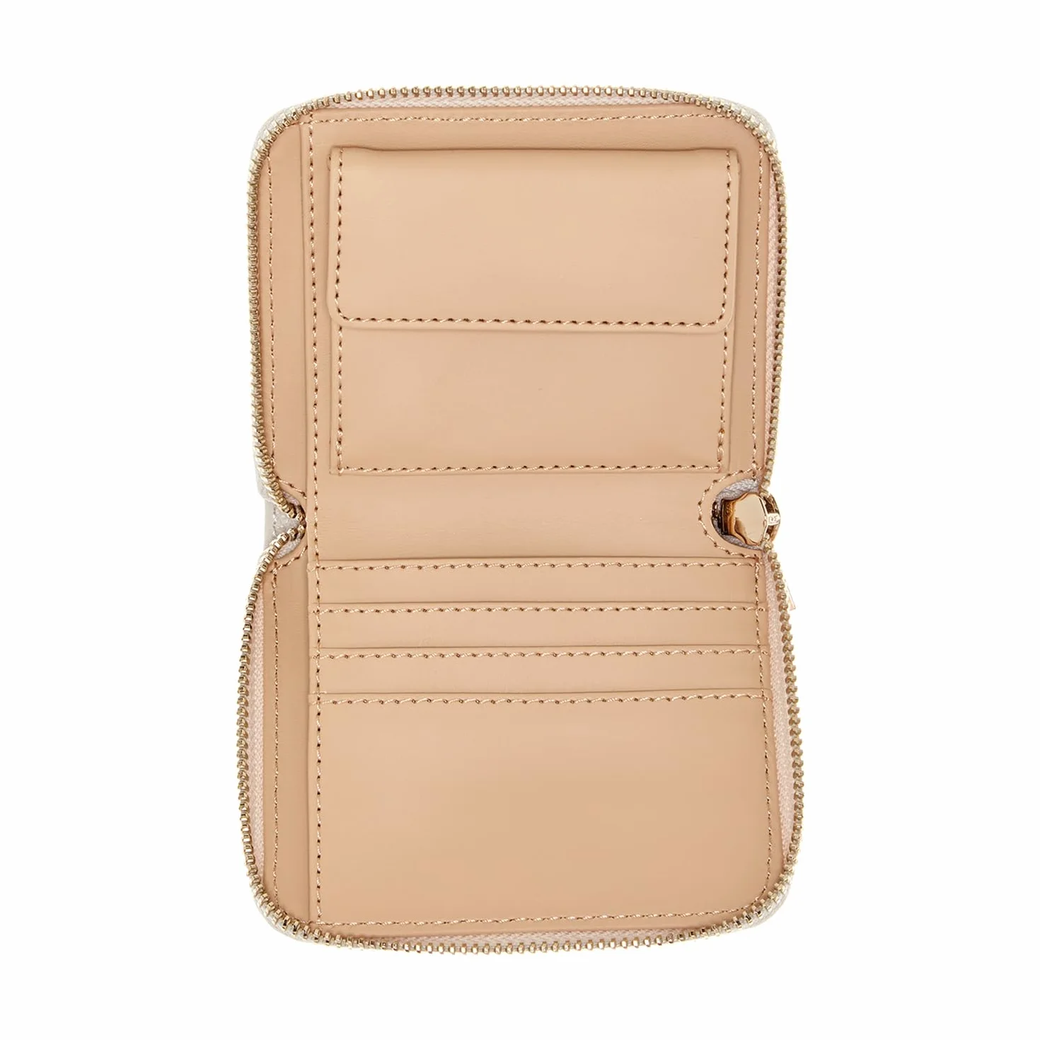 GUESS Laurel SLG Small Zip Around Bag, Brązowe logo, jeden rozmiar