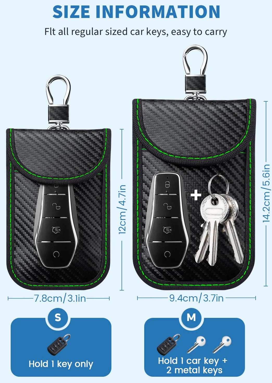2024 Faraday Bag osłona kluczyka, 2 szt. etui ochronne na klucze RFID, ochrona przed kradzieżą