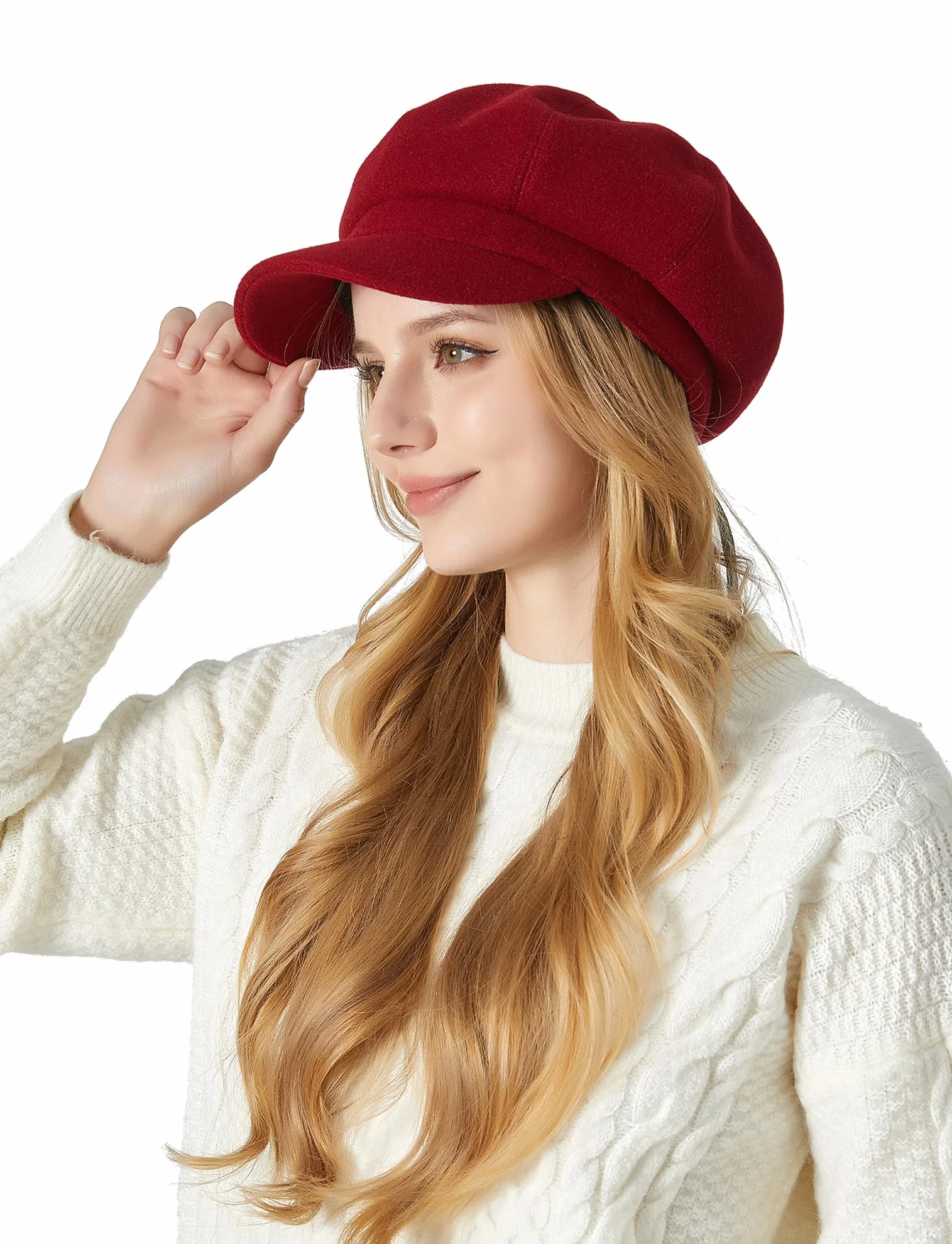 FEOYA Klasyczna damska czapka balonowa Newsboy Cap Vintage beret
