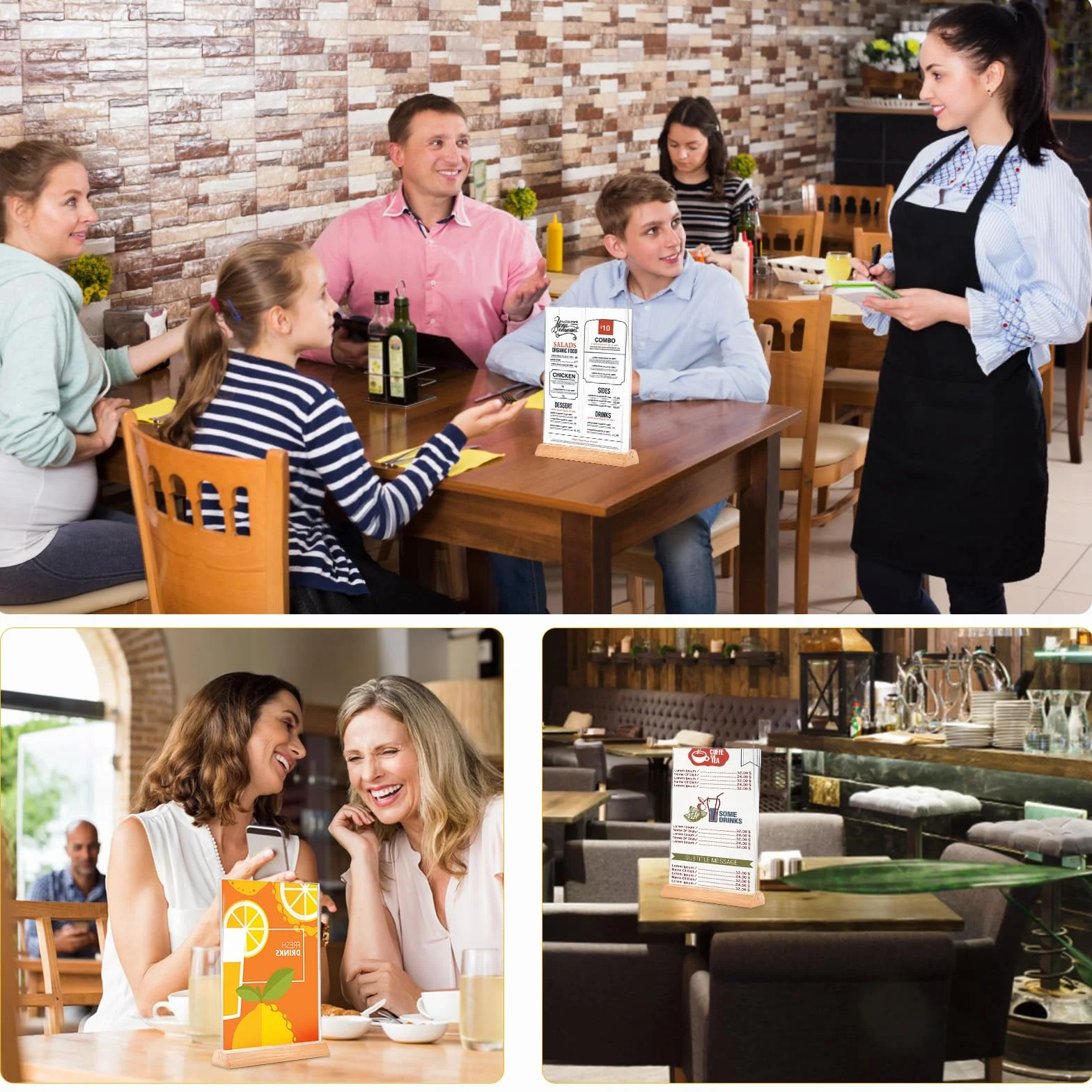 lalago Stojak na karty menu, stojak na kartki pocztowe, format A5, stojak na menu, format A5, ekspozytor reklamowy do restauracji, kawiarni, sklepu, hotelu