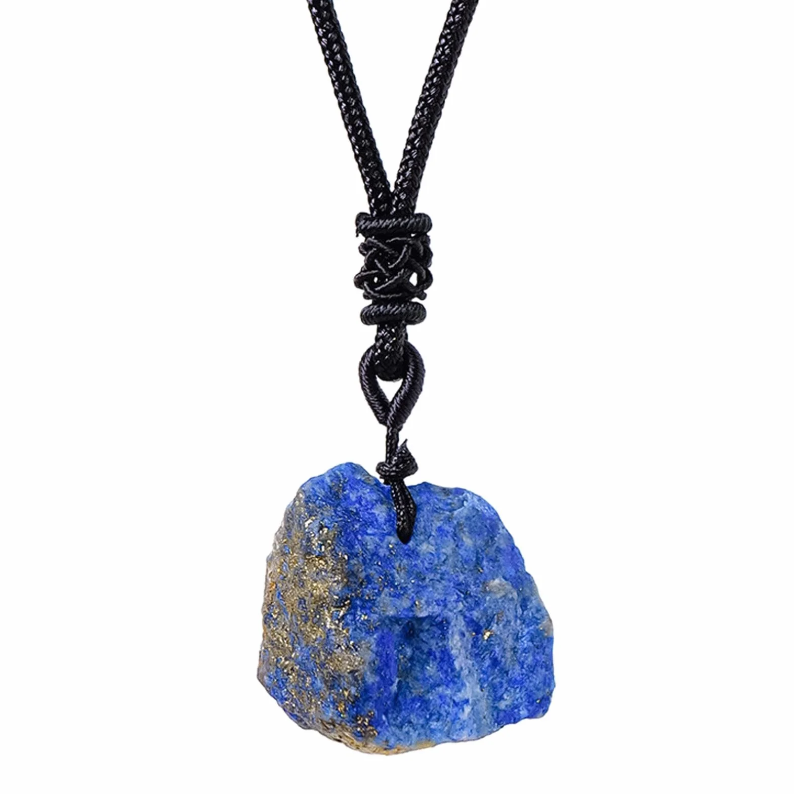 Generico Naszyjnik Lapis Lazuli, Biżuteria Lapis Lazuli | Ręcznie tkany surowy kamienny naszyjnik | Kolekcjonerska biżuteria z niebieskim naszyjnikiem rockowym do codziennego noszenia, Fare