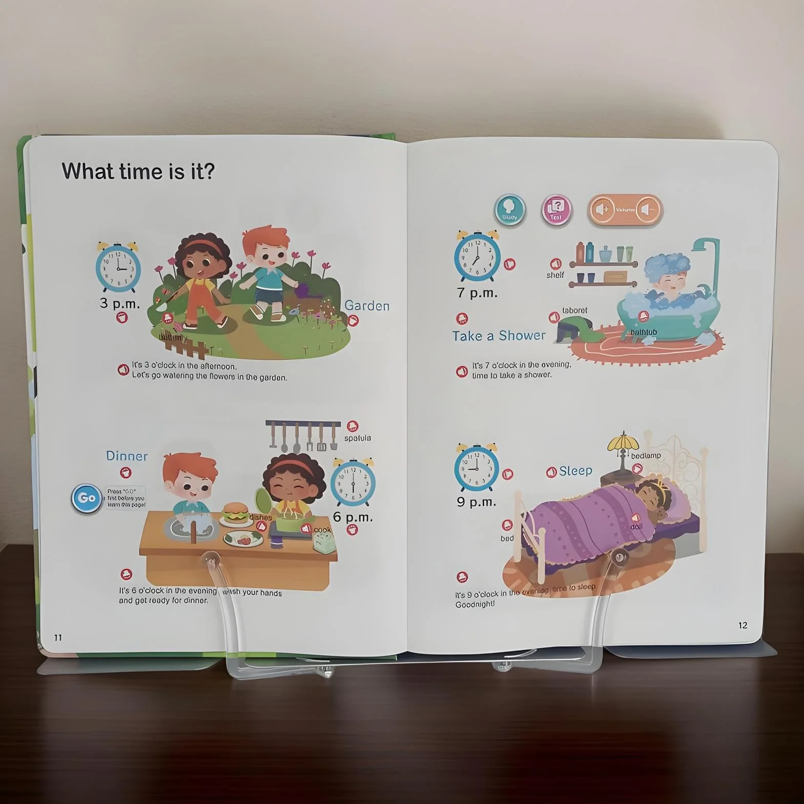 Talking Word Book , Educational Interactive Books, English Words Learning Tool, Fun Sound Learning Toy, Language Development Aid for Children, Preschoolers, 7.8x10.55 inches