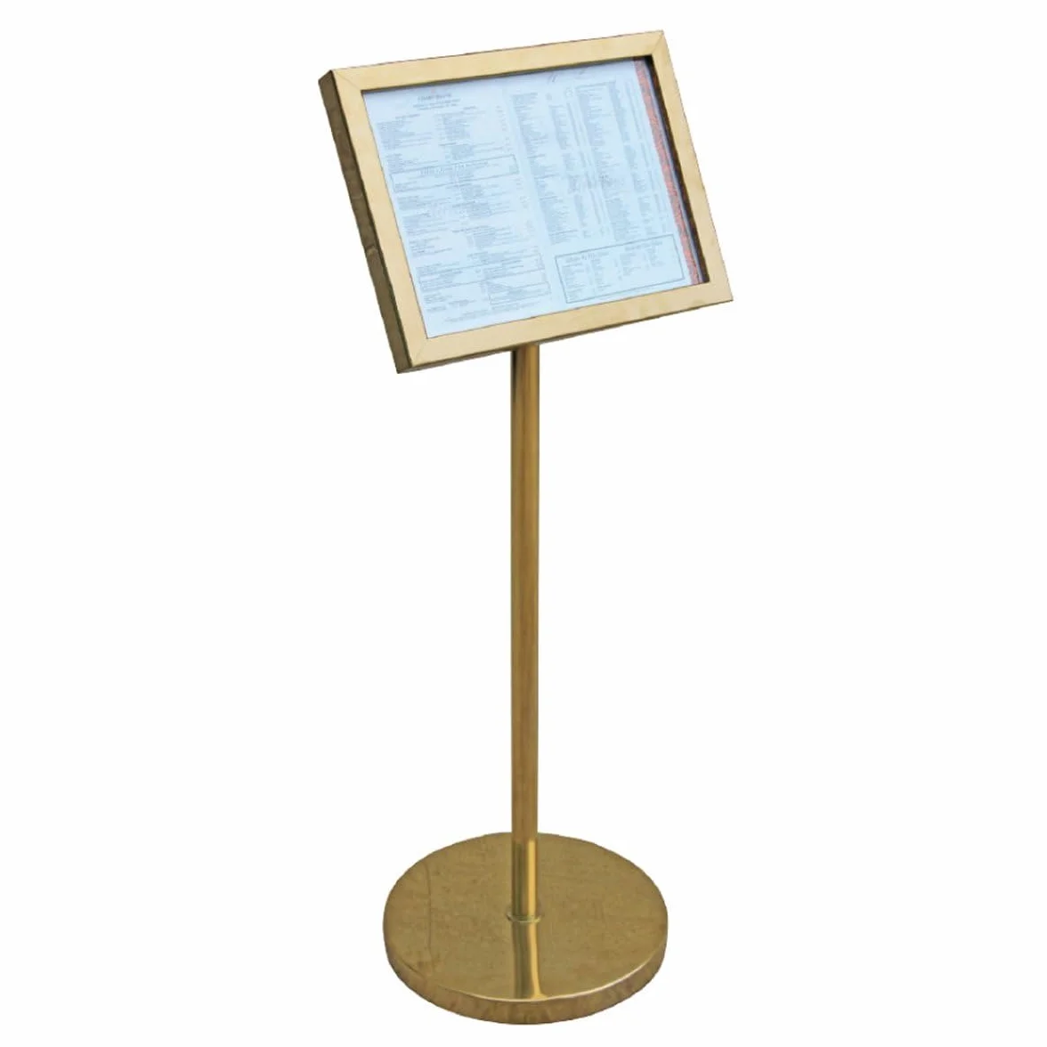 García Pou 174.09 Porta menu ze stojakiem, 27,5 x 115 cm, złote