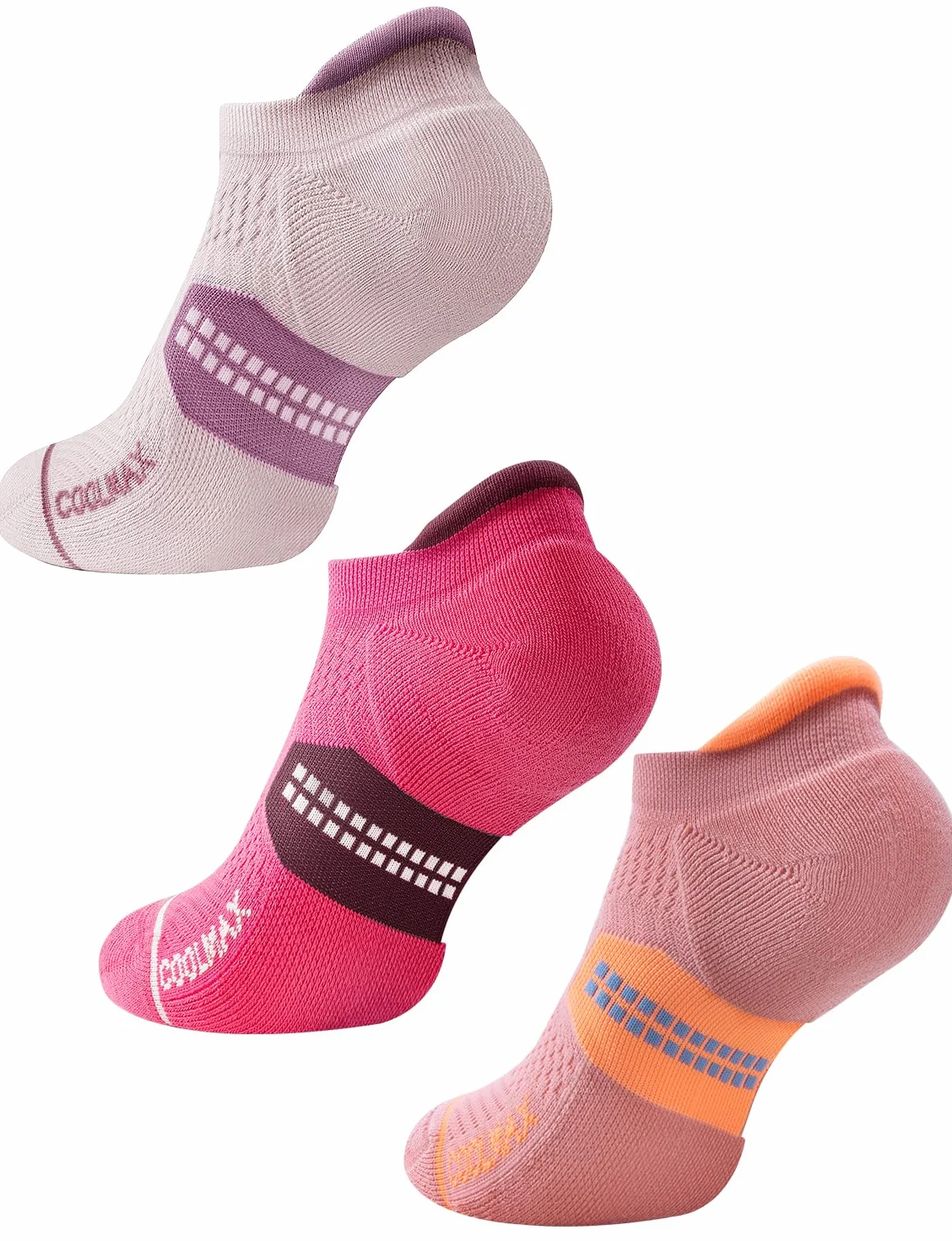 Juclise Damskie skarpety kompresyjne Coolmax Bamboo Invisible Running Oddychające amortyzujące pęcherze bezszwowe skarpety sportowe