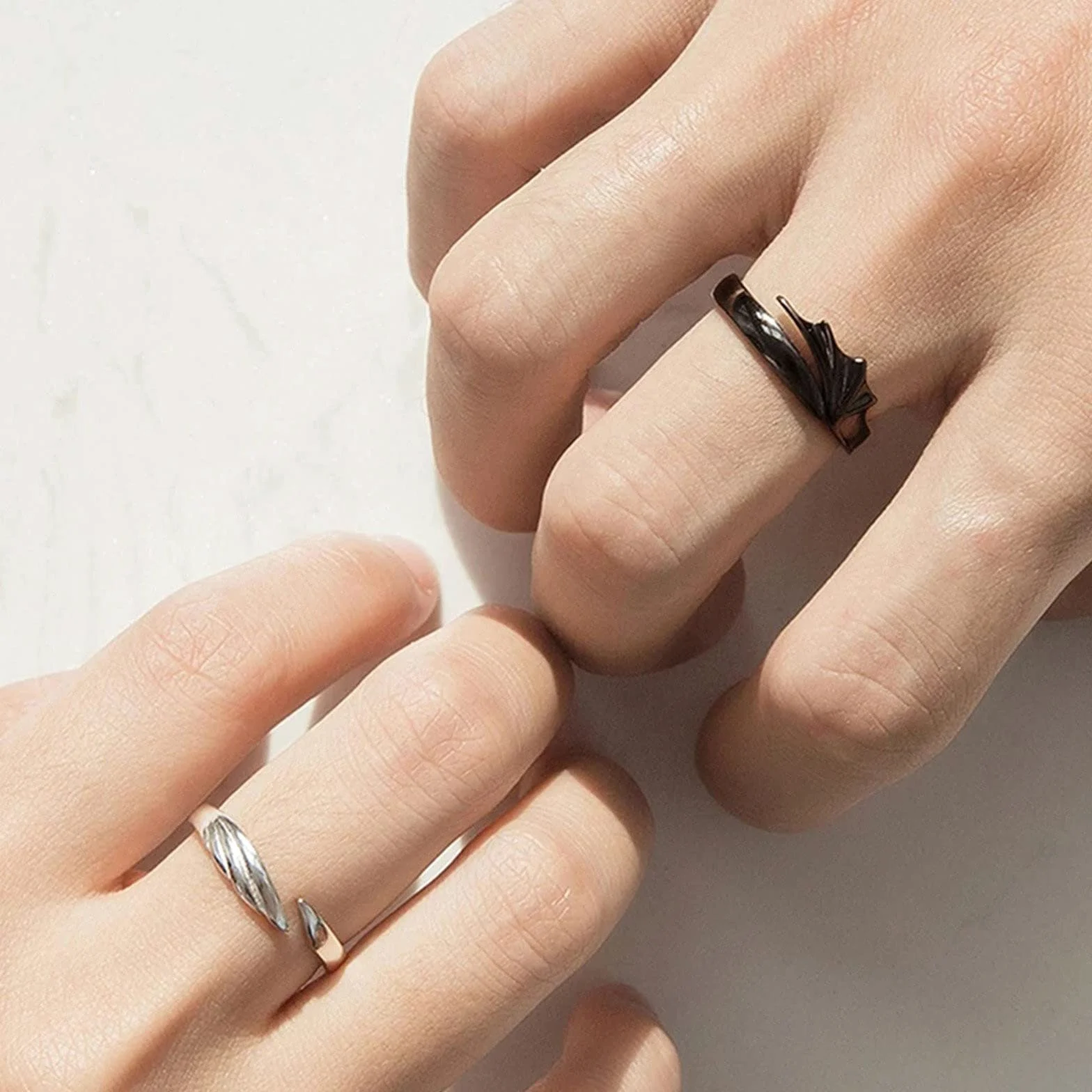 Rings,thumb ring,ladies rings,Couple Matching Rings For Man Woman Custom Adjustable Sun Moon Ring Set Angel Devil Dragon Open Rings Couple Matching