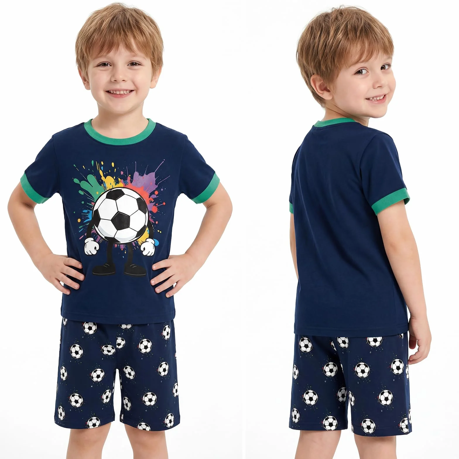 JinBei Dziewczęcy zestaw piżam z krótkim rękawem T-shirt i szorty zestaw letnie piżamy bielizna nocna codzienna bielizna nocna piżamy topy zestawy dziewczyna prezent ubrania dla dzieci odzież