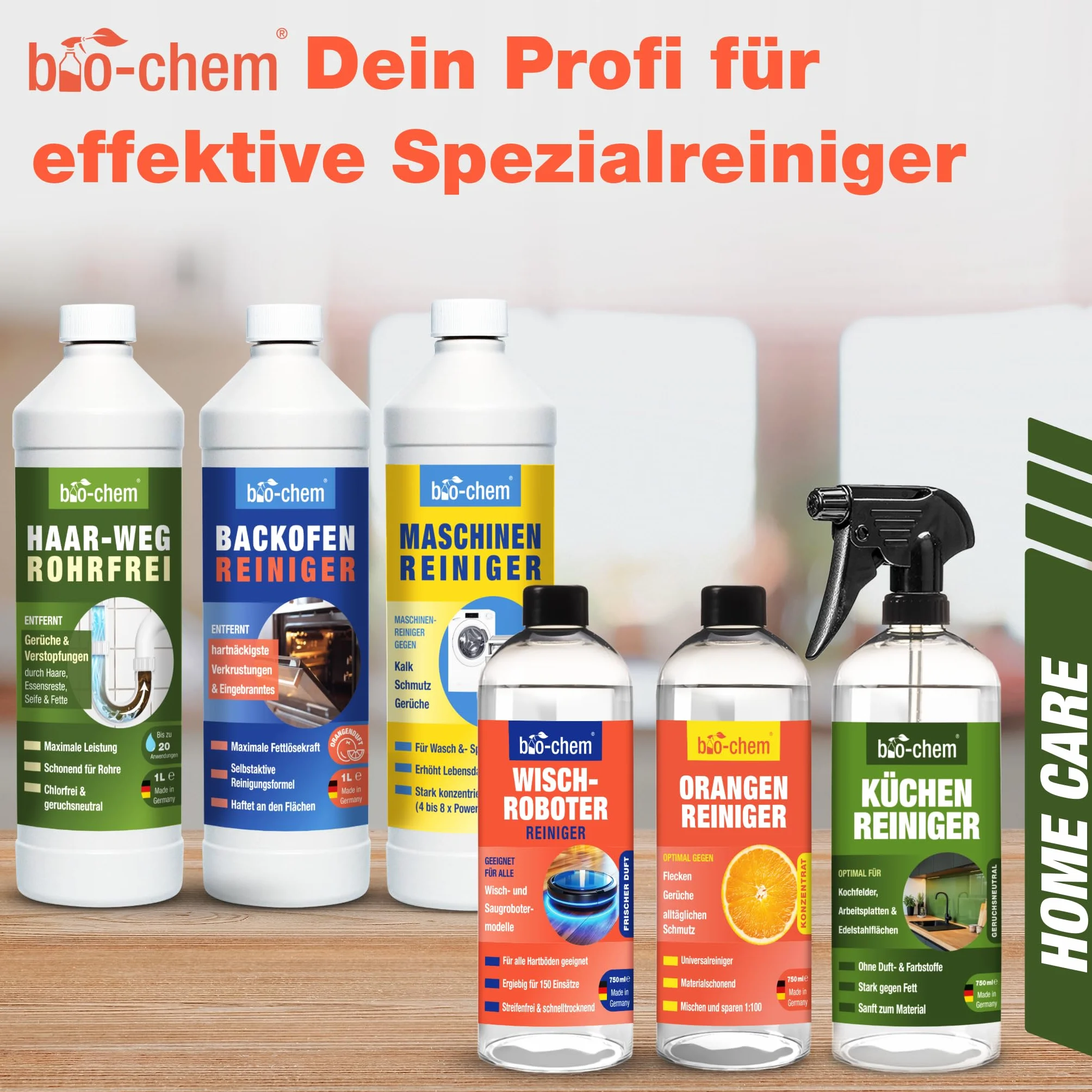 bio-chem Koncentrat do czyszczenia pomara?czy, 750 ml, w zestawie butelka z rozpylaczem mocny uniwersalny ?rodek czyszcz?cy o przyjemnym pomara?czowym zapachu wydajny koncentrat do czyszczenia z