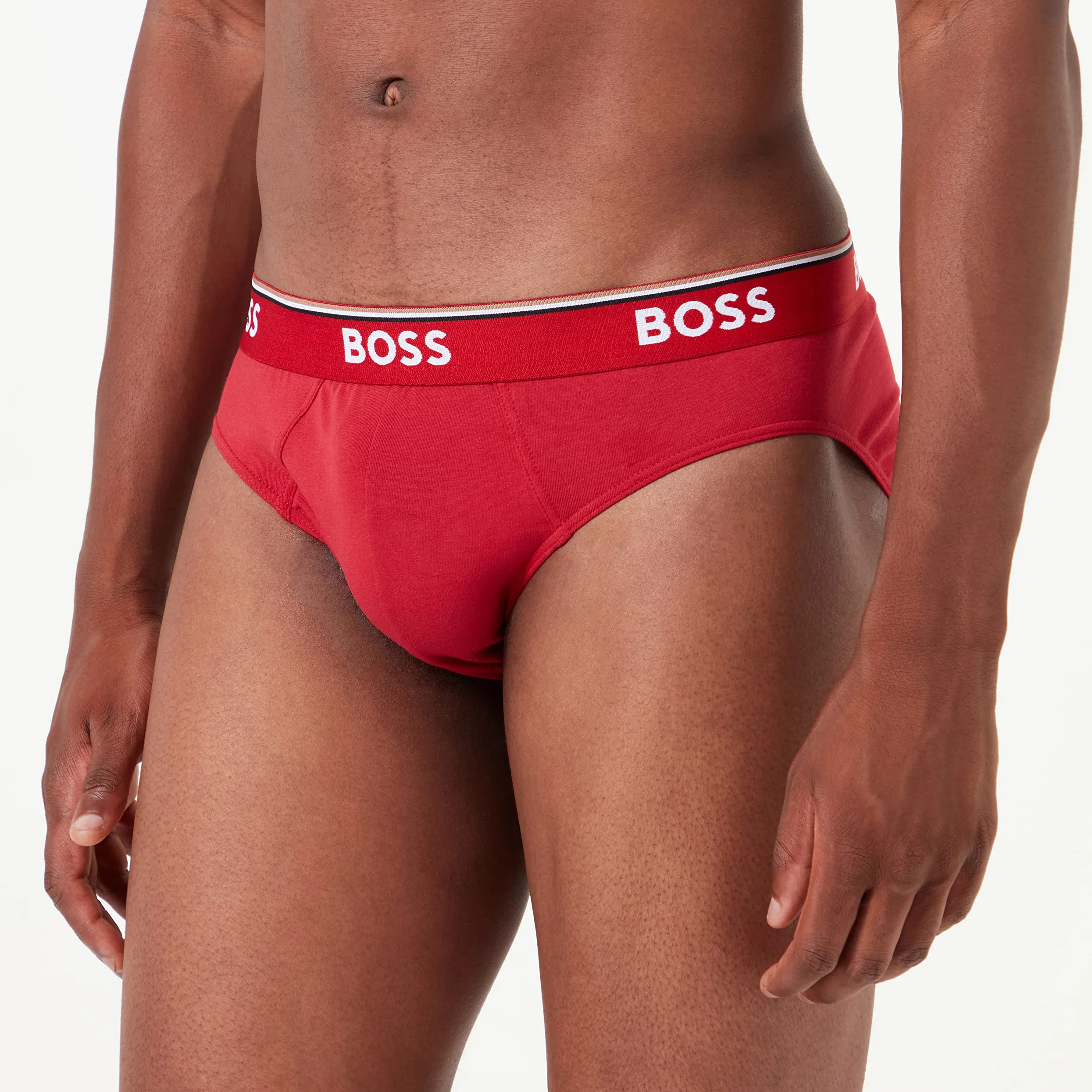 BOSS Męskie majtki Power Slips Briefs Cotton Stretch 3-pak, wielokolorowa, M