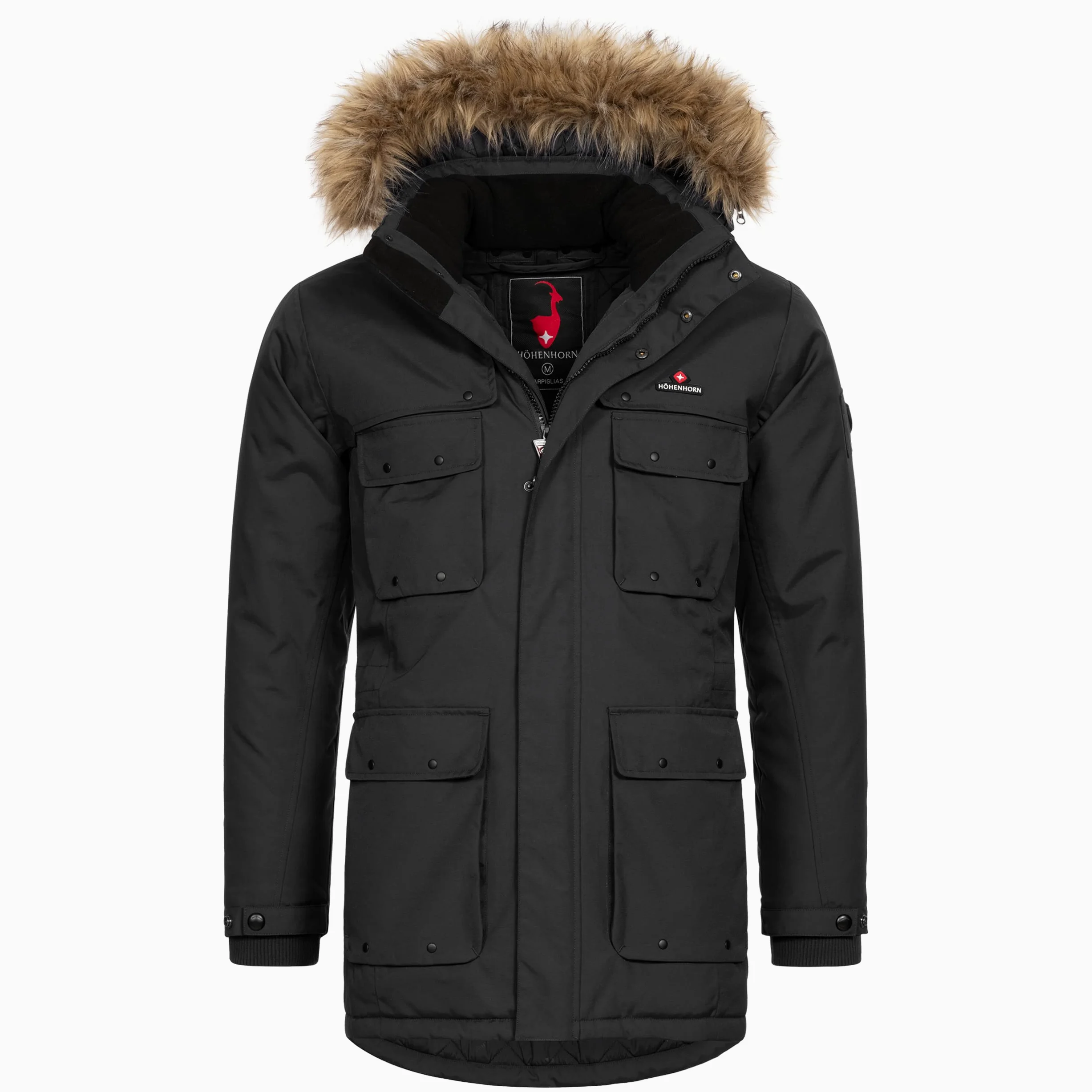 Höhenhorn Arpiglias Męska kurtka zimowa, parka Parker z podszewką ze sztucznego futra