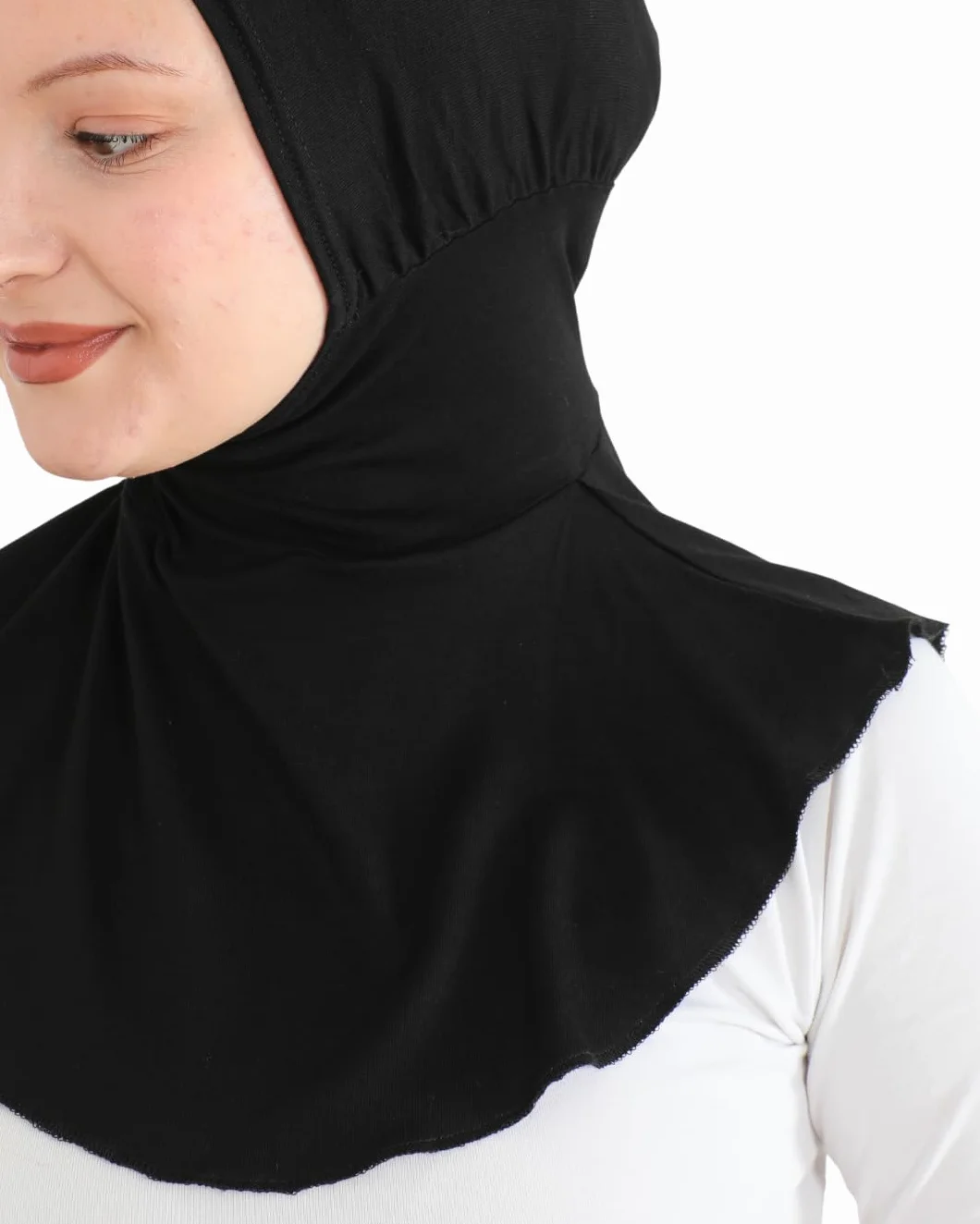Prien Sportowy hidżab dla kobiet, muzułmański szalik na głowę, elastyczny turban dla dziewcząt, szykowna odzież islamska na siłownię, kołnierz na szyję czepek wiskoza